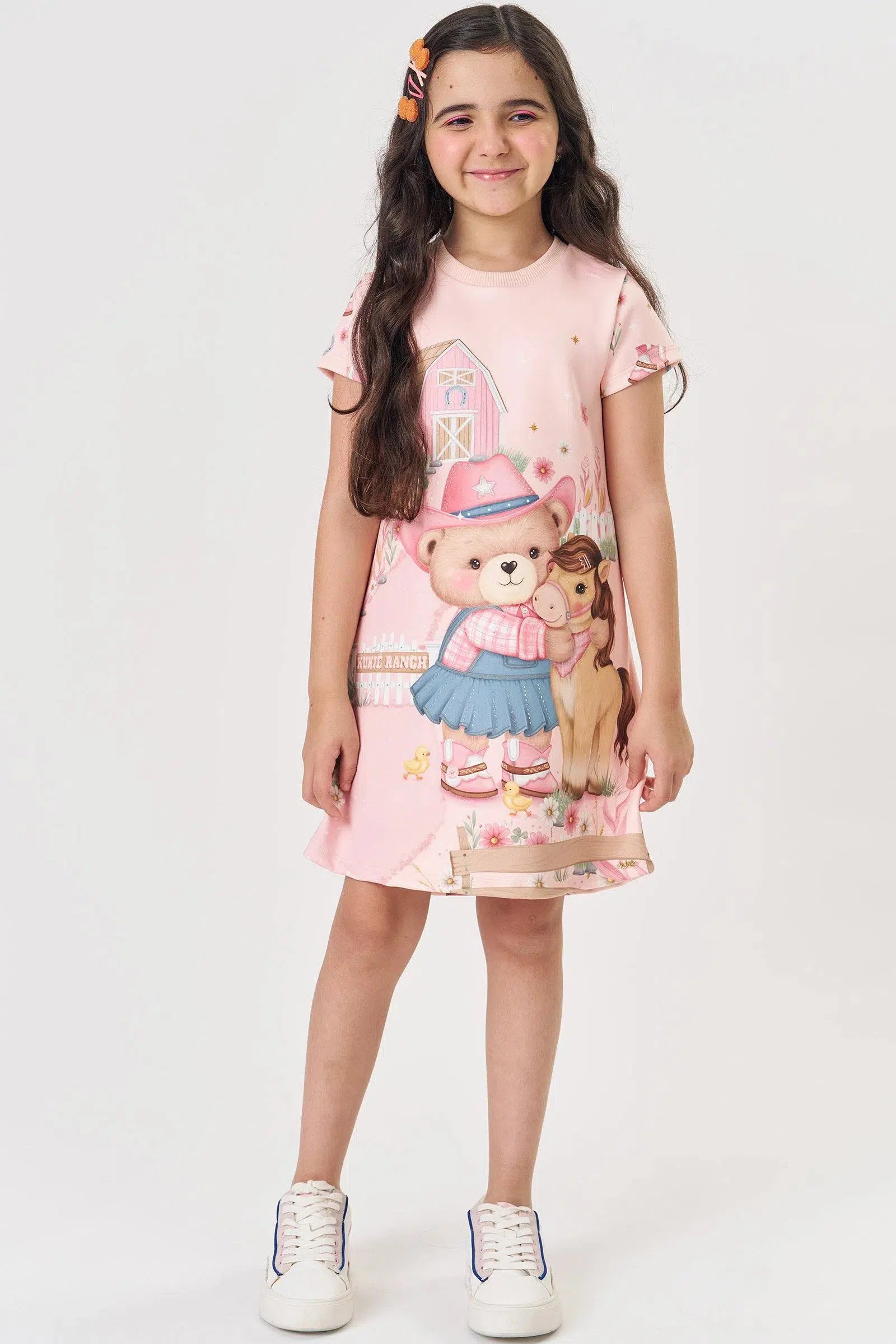 Vestido Infantil Menina em Fly Tech 82384 Kukiê