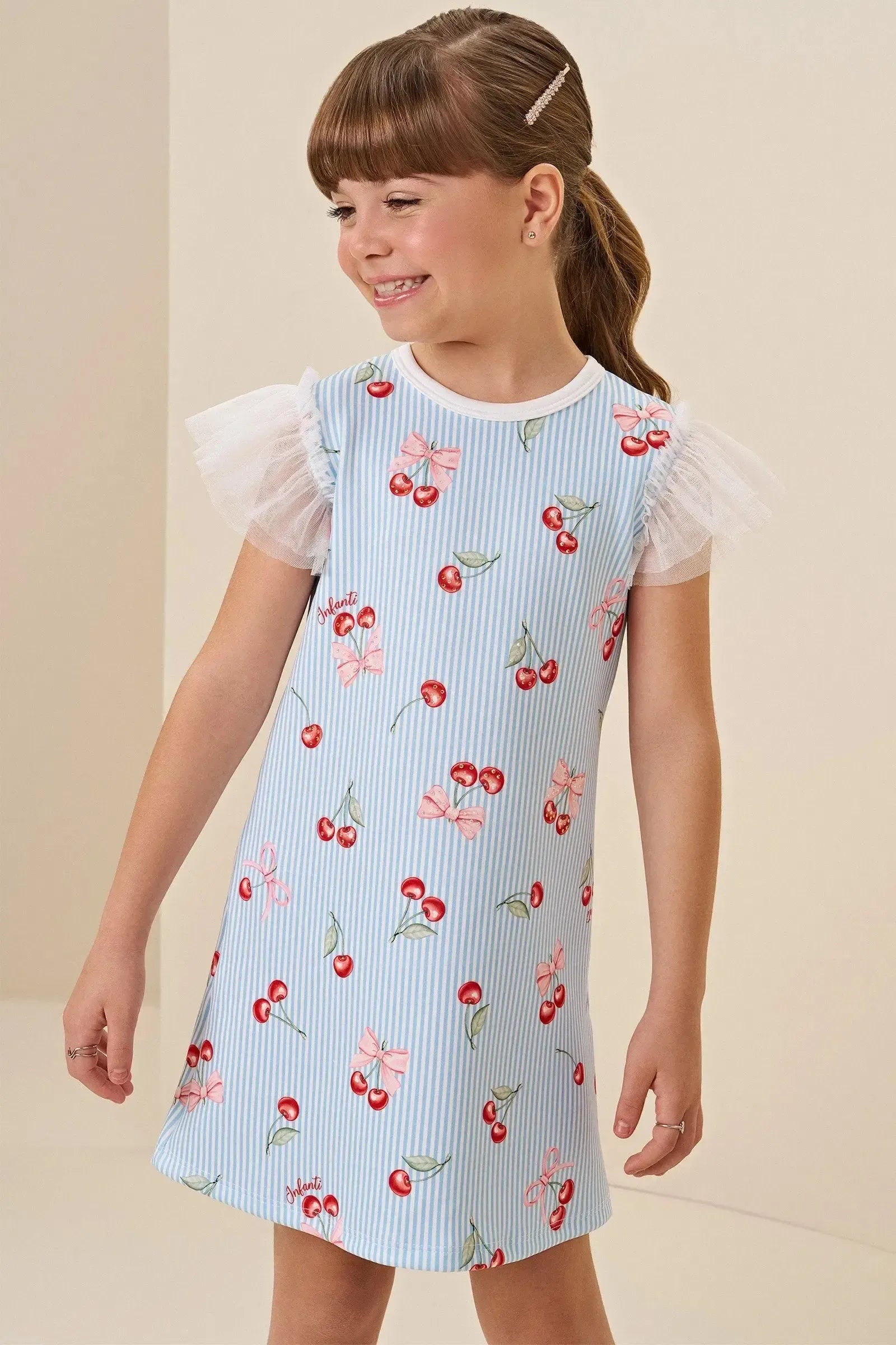 Vestido em Fly Tech 85769 Infanti Infantil Menina