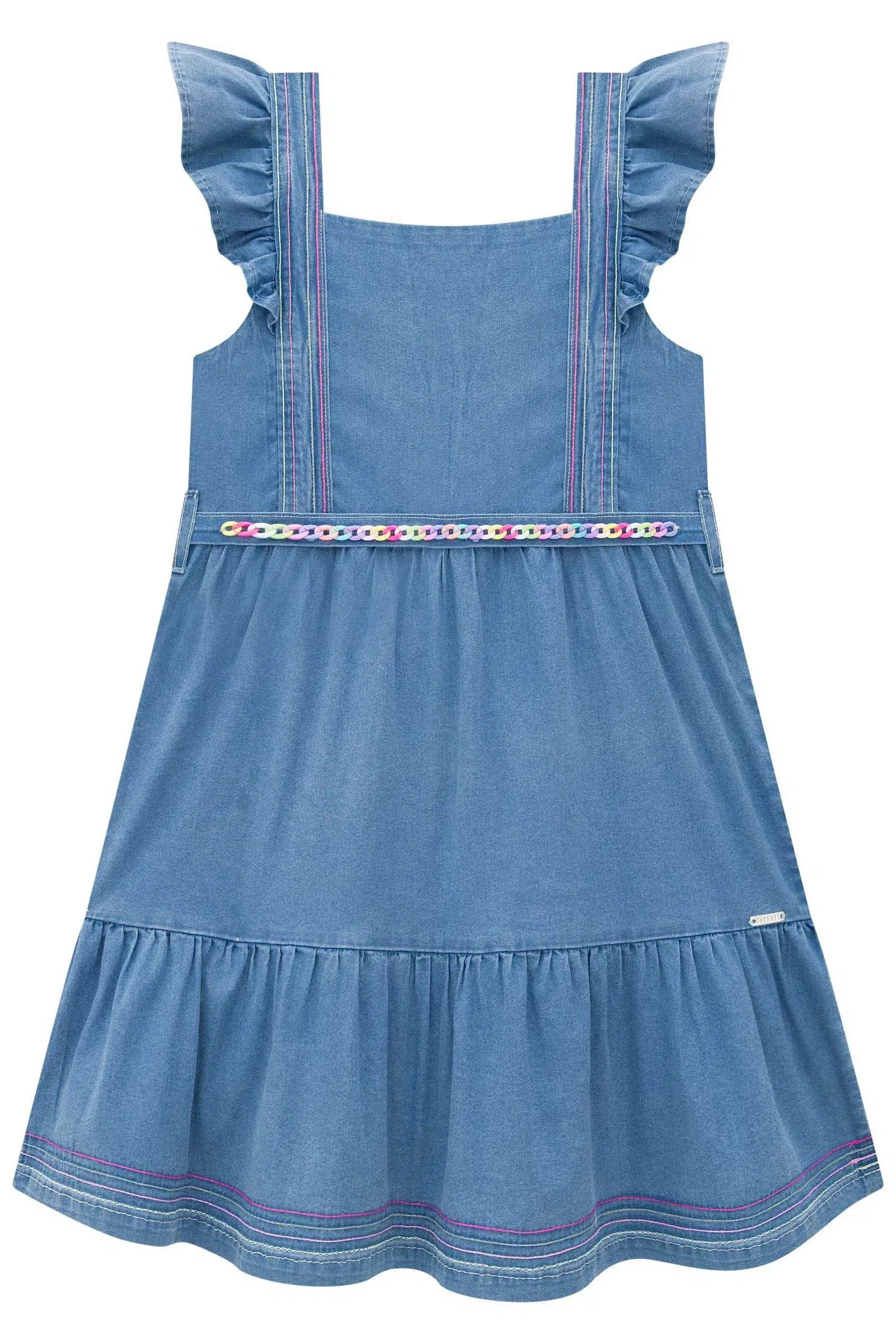 Vestido em Jeans Liz com Elastano 76146 Infanti