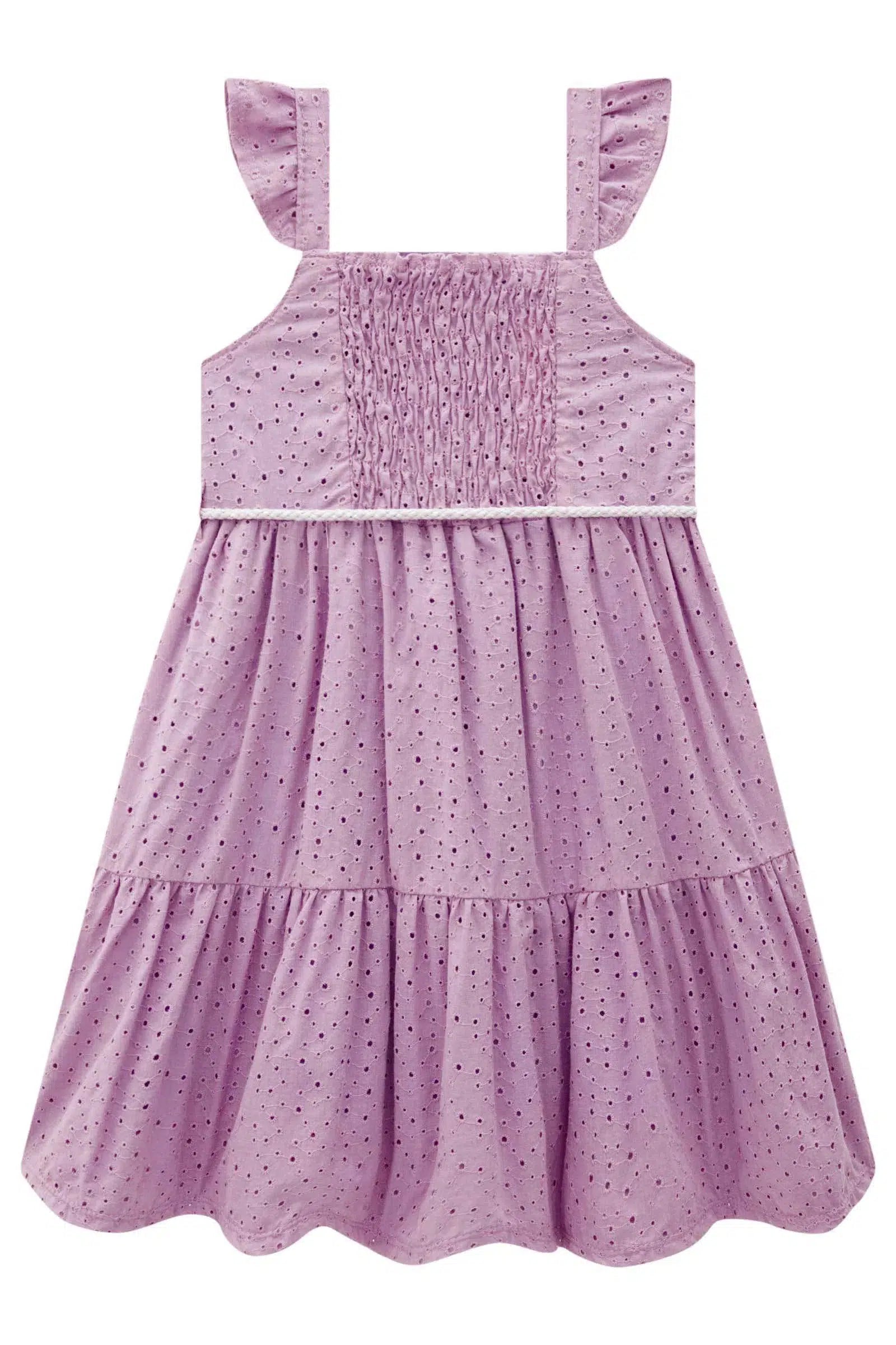 Vestido Infantil Menina em Laise 81601 Kukiê