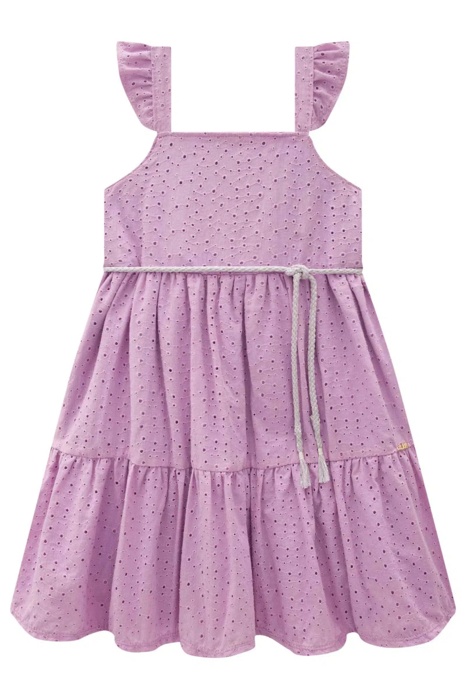 Vestido Infantil Menina em Laise 81601 Kukiê