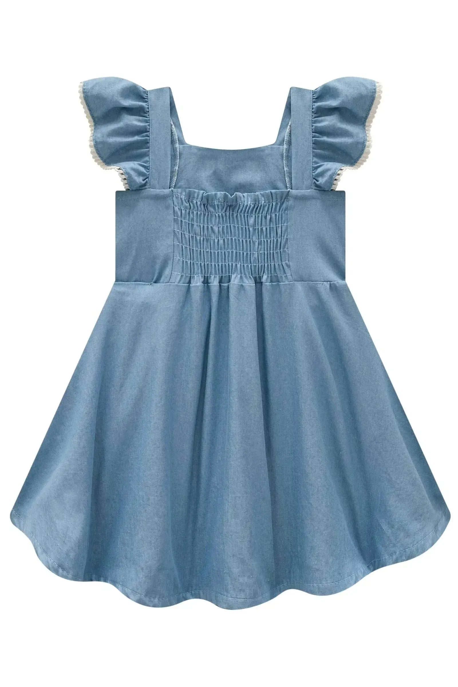 Vestido em Light Chambray 84616 Infanti Infantil Menina