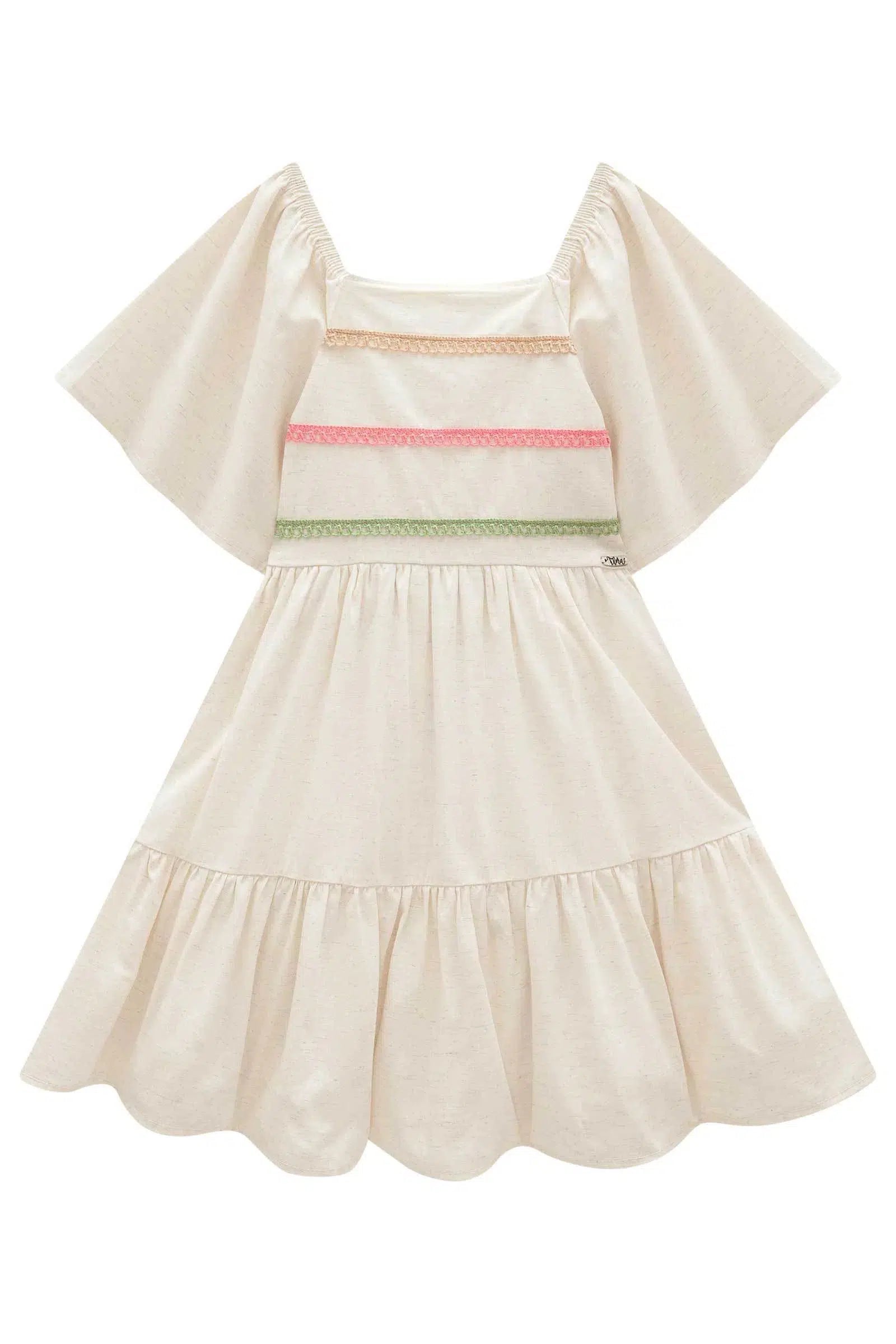 Vestido Infantil em Linho Deluxe 81523 Infanti