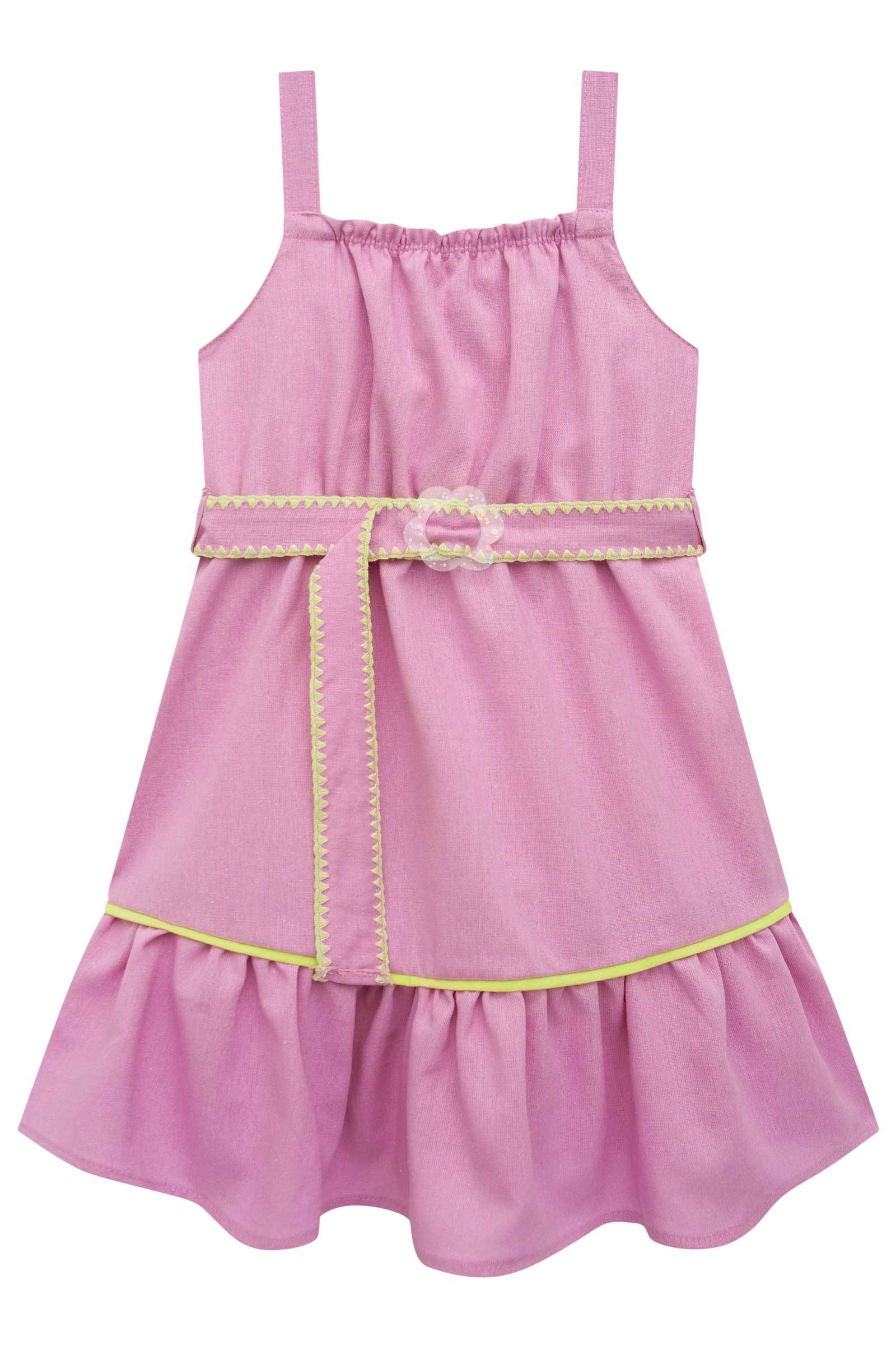 Vestido em Linho Washed com Elastano 76819 Infanti