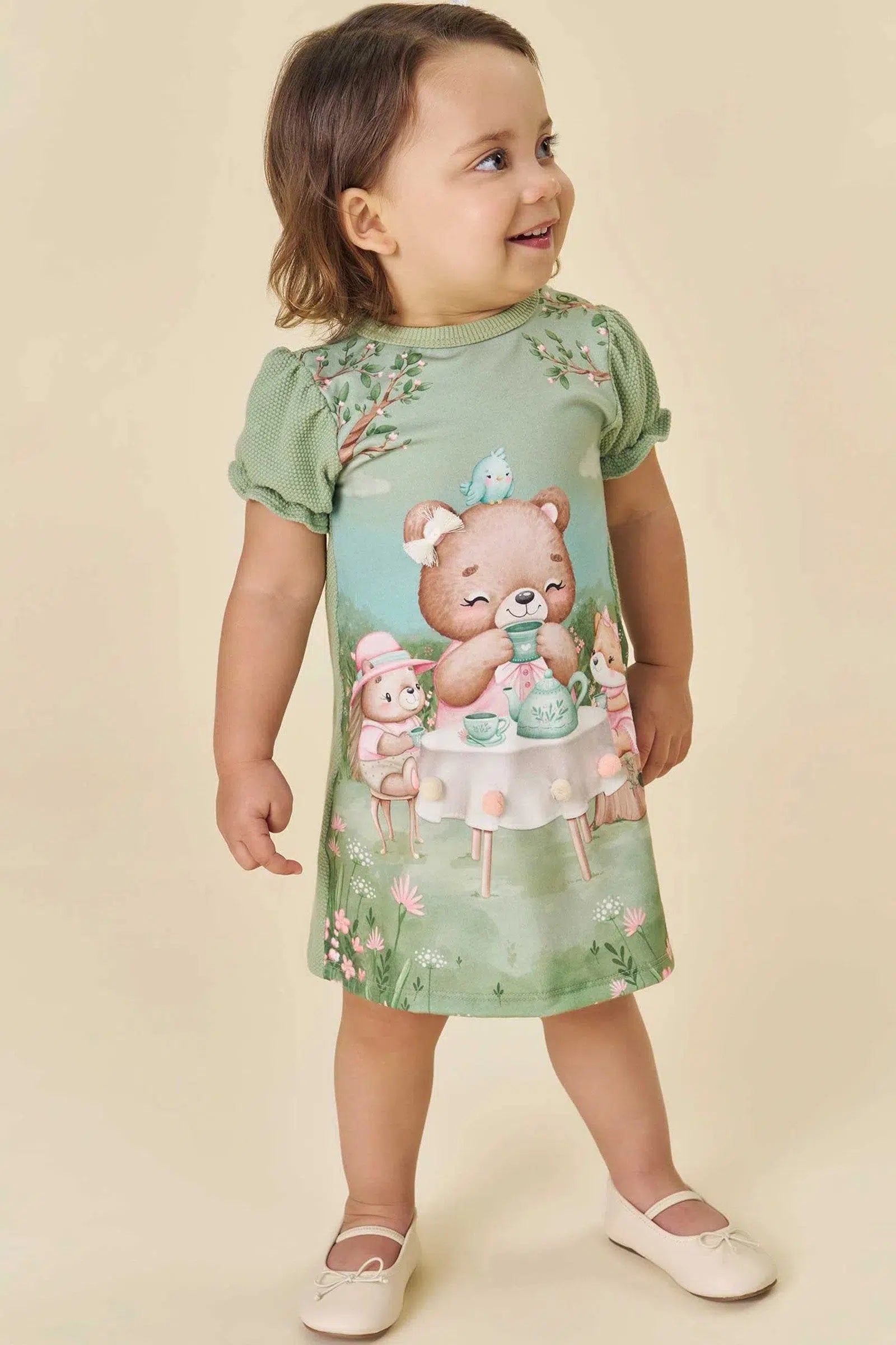 Vestido Bebê em Malha Bee 82296 Infanti