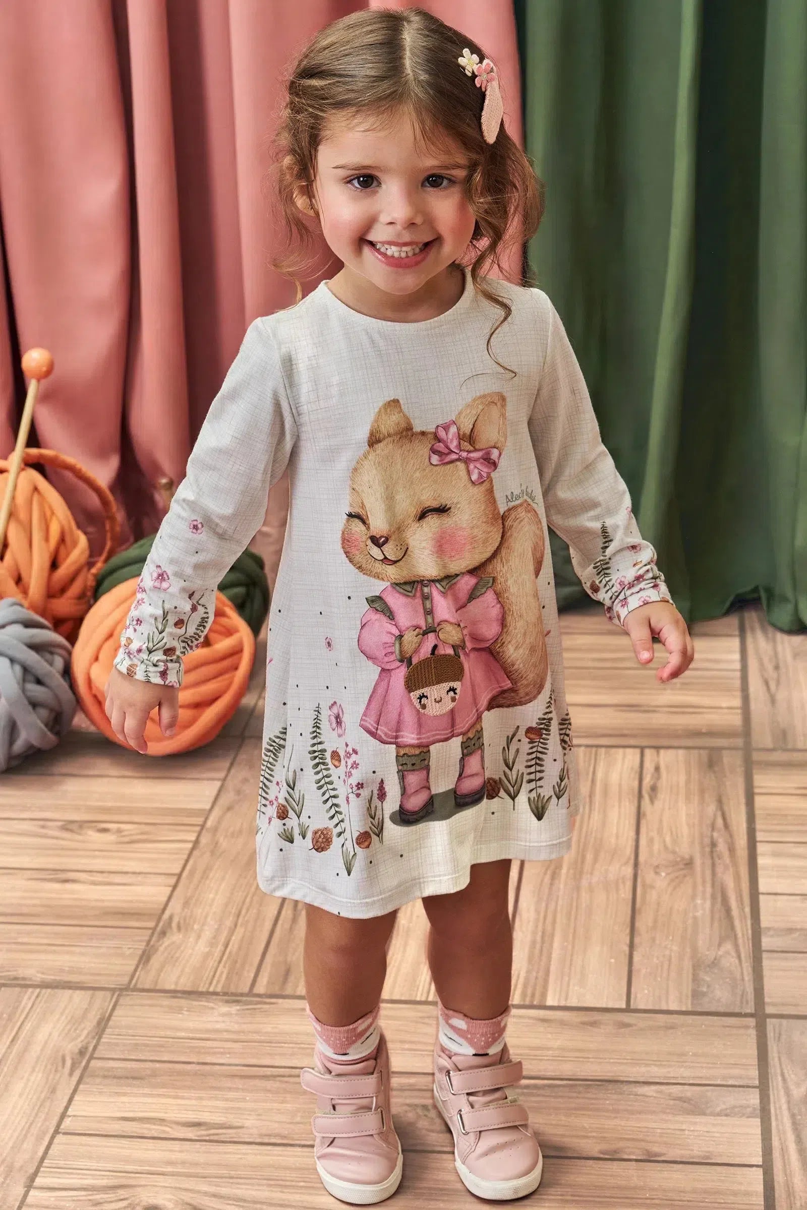 Vestido em Malha Comfy 79094 Kukiê Bebê Menina