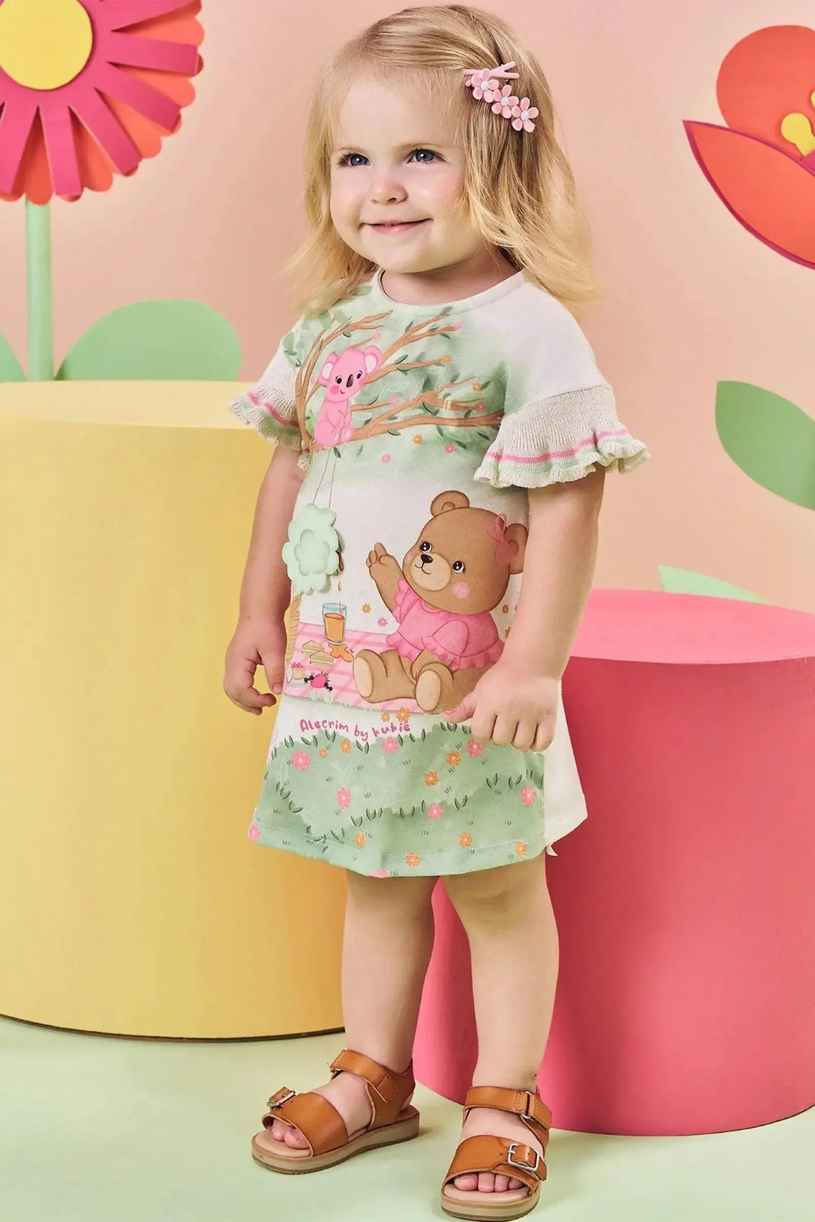 Vestido em Malha Fresh 85018 Kukiê Bebê Menina