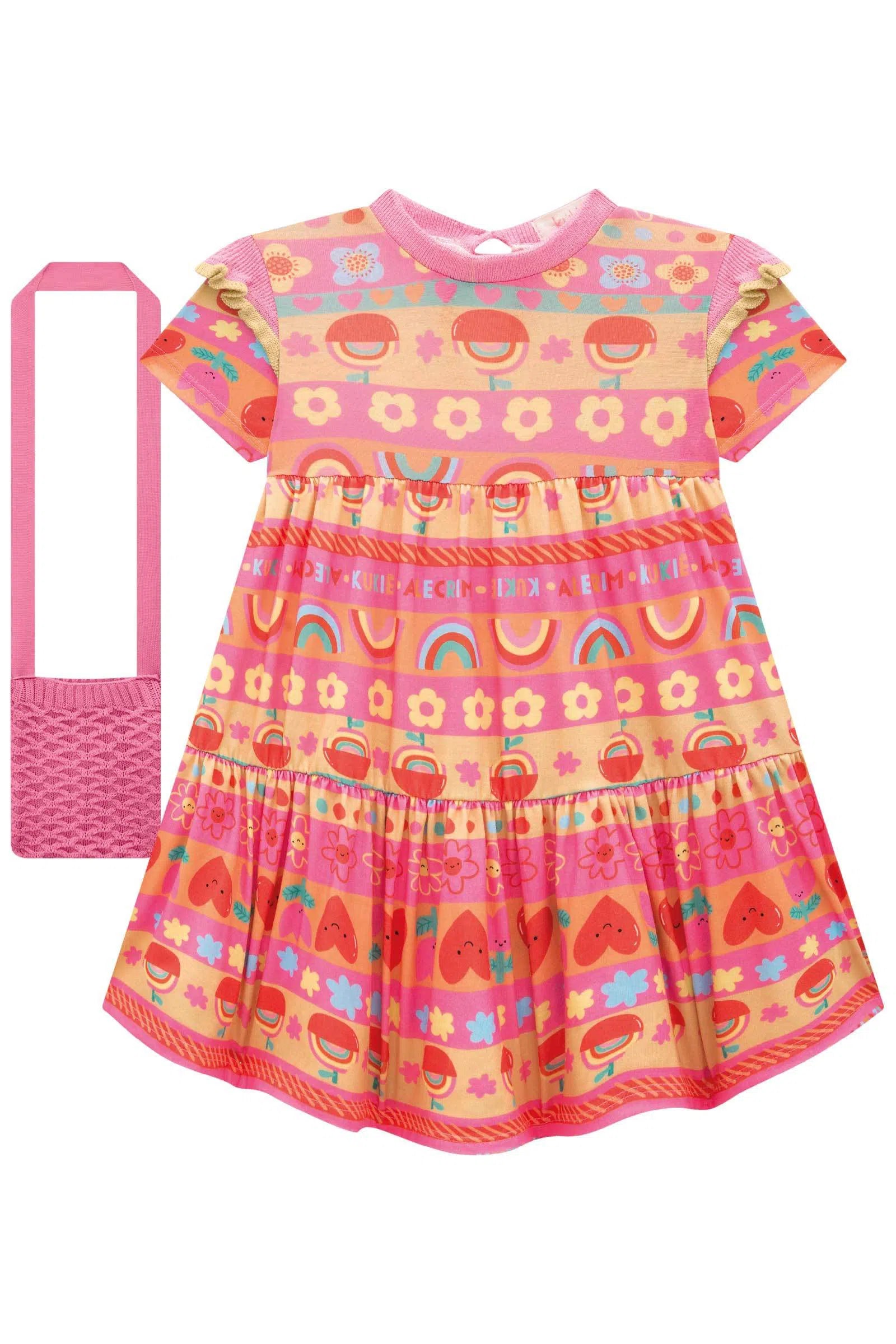 Vestido em Malha Fresh. Acompanha Bolsa em Tricot 75310 Kukiê