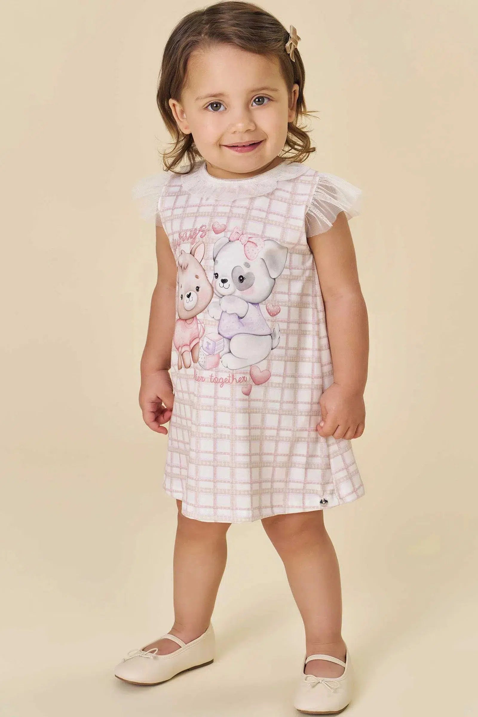 Vestido Bebê em Malha Fresh e Tule 81844 Infanti