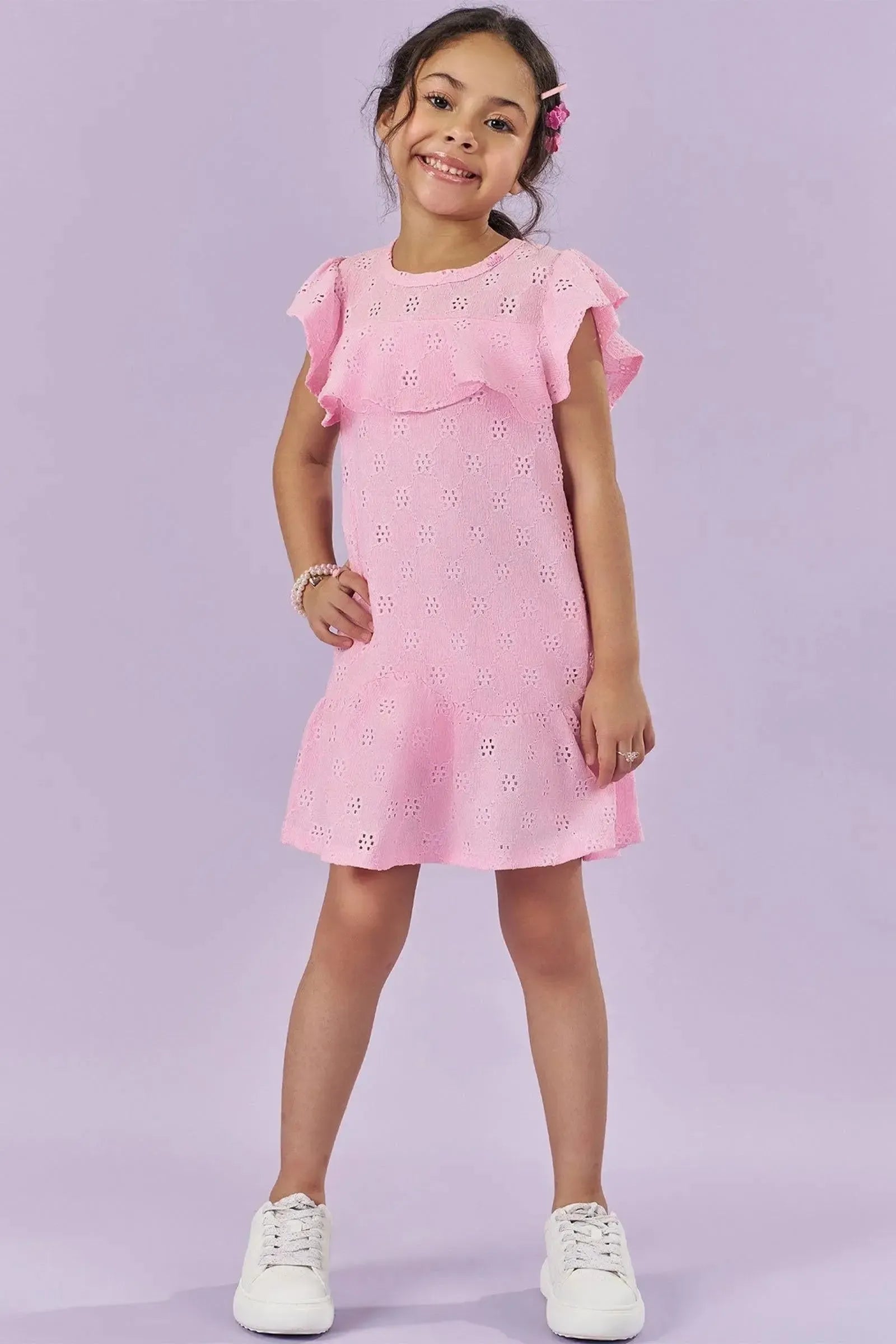Vestido em Malha Laise 84219 Kukiê Infantil Menina