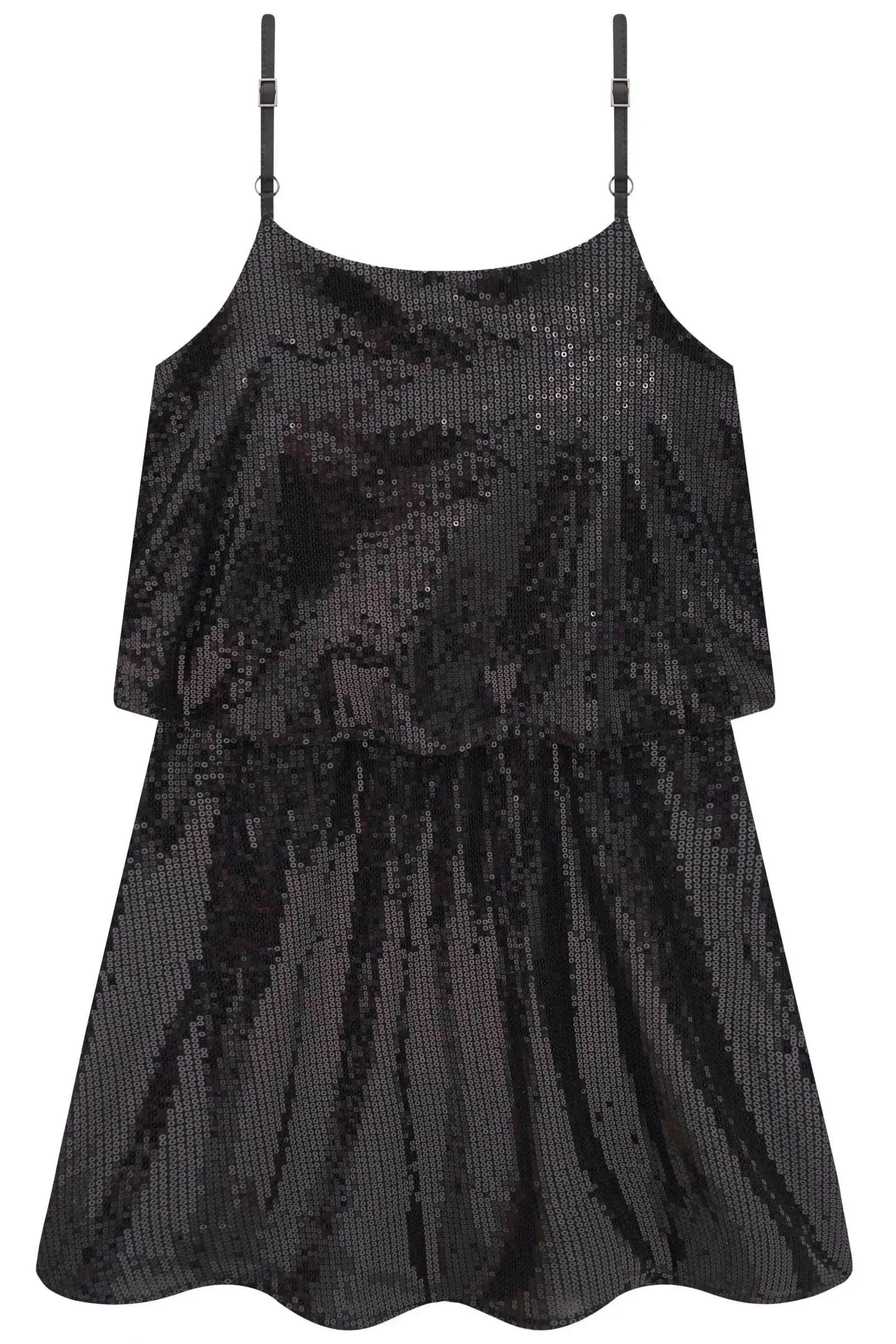Vestido em Malha Paetê 83981 Vic&Vicky Teen Menina