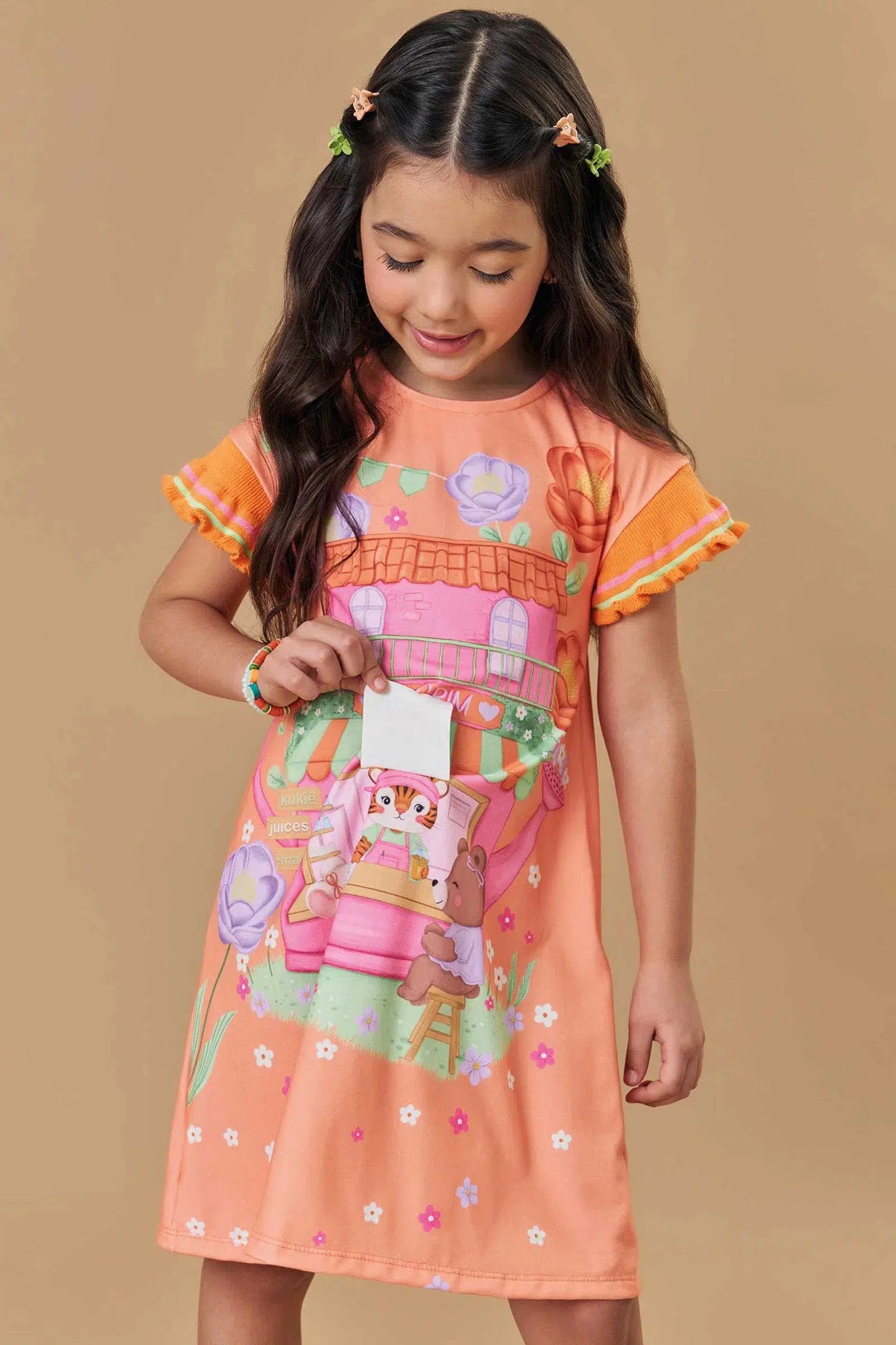 Vestido Infantil Menina em Malha Power 81787 Kukiê