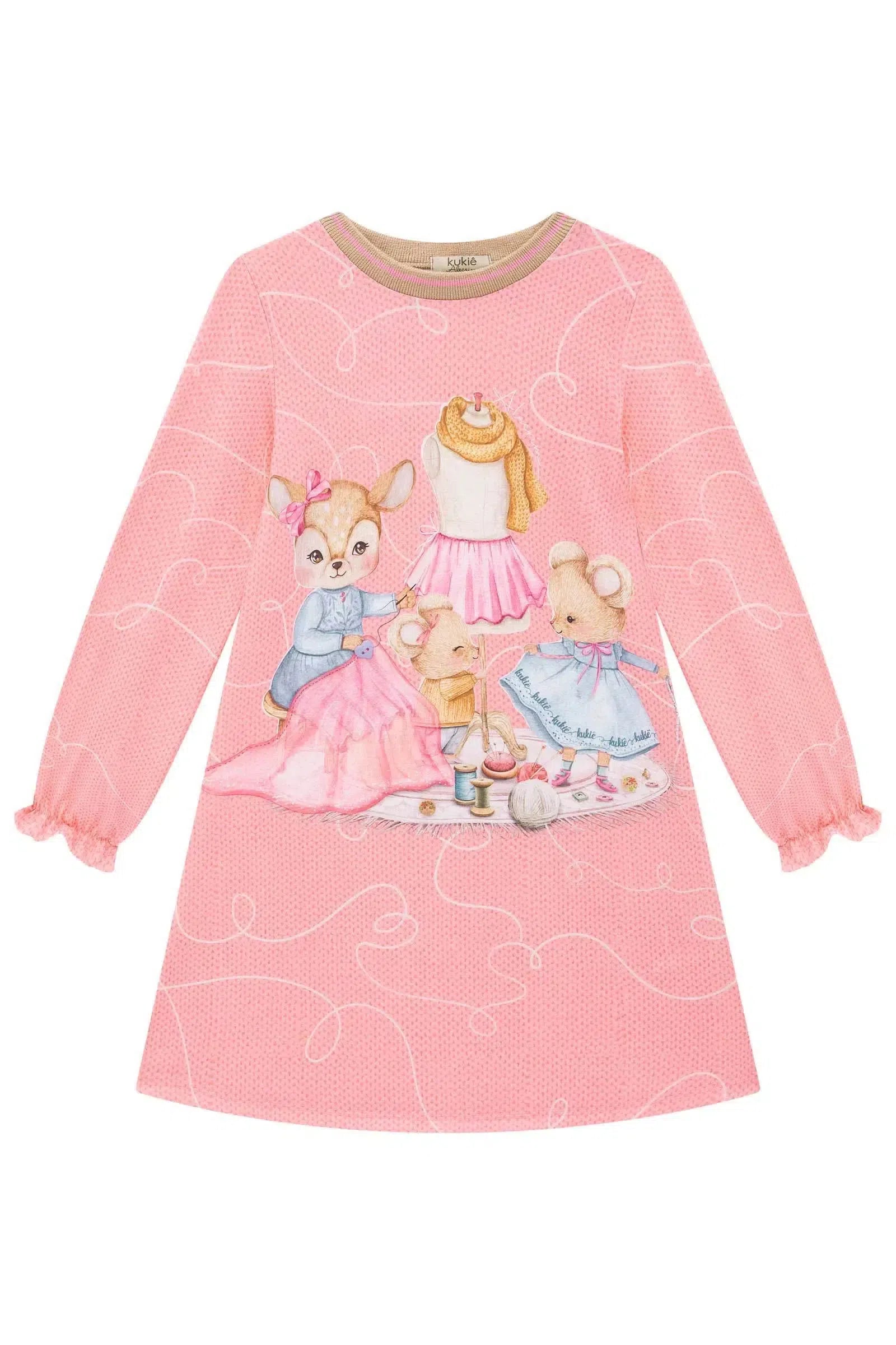 Vestido em Malha Power 79119 Kukiê Infantil Menina