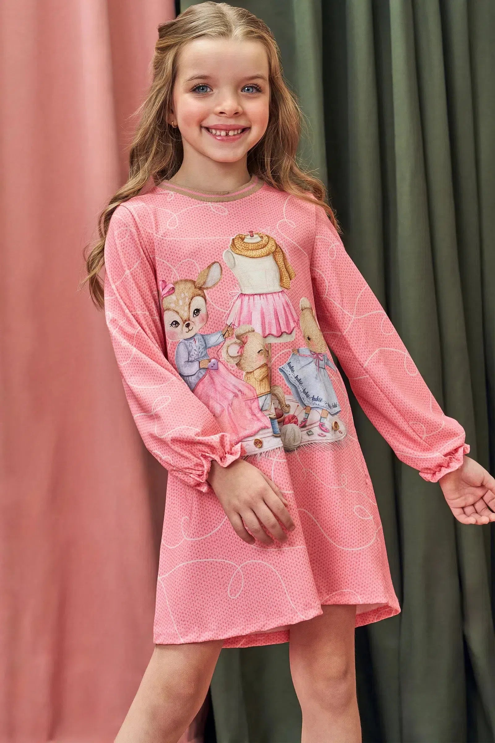 Vestido em Malha Power 79119 Kukiê Infantil Menina