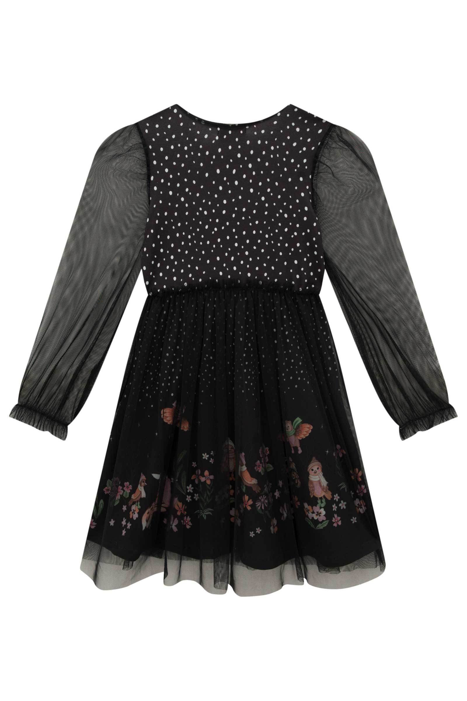 Vestido em Malha Power e Tule 79584 Infanti Infantil Menina