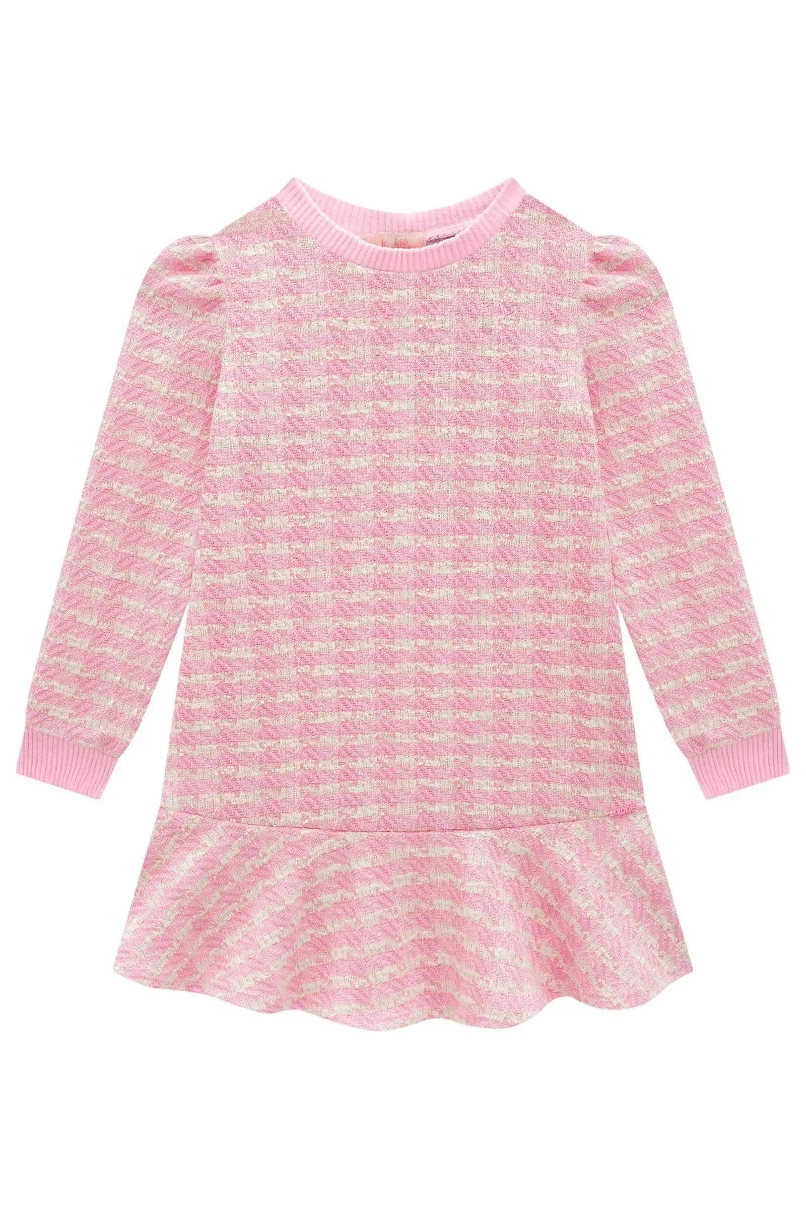 Vestido em Malha Tweed 81924 Kukiê Infantil Menina