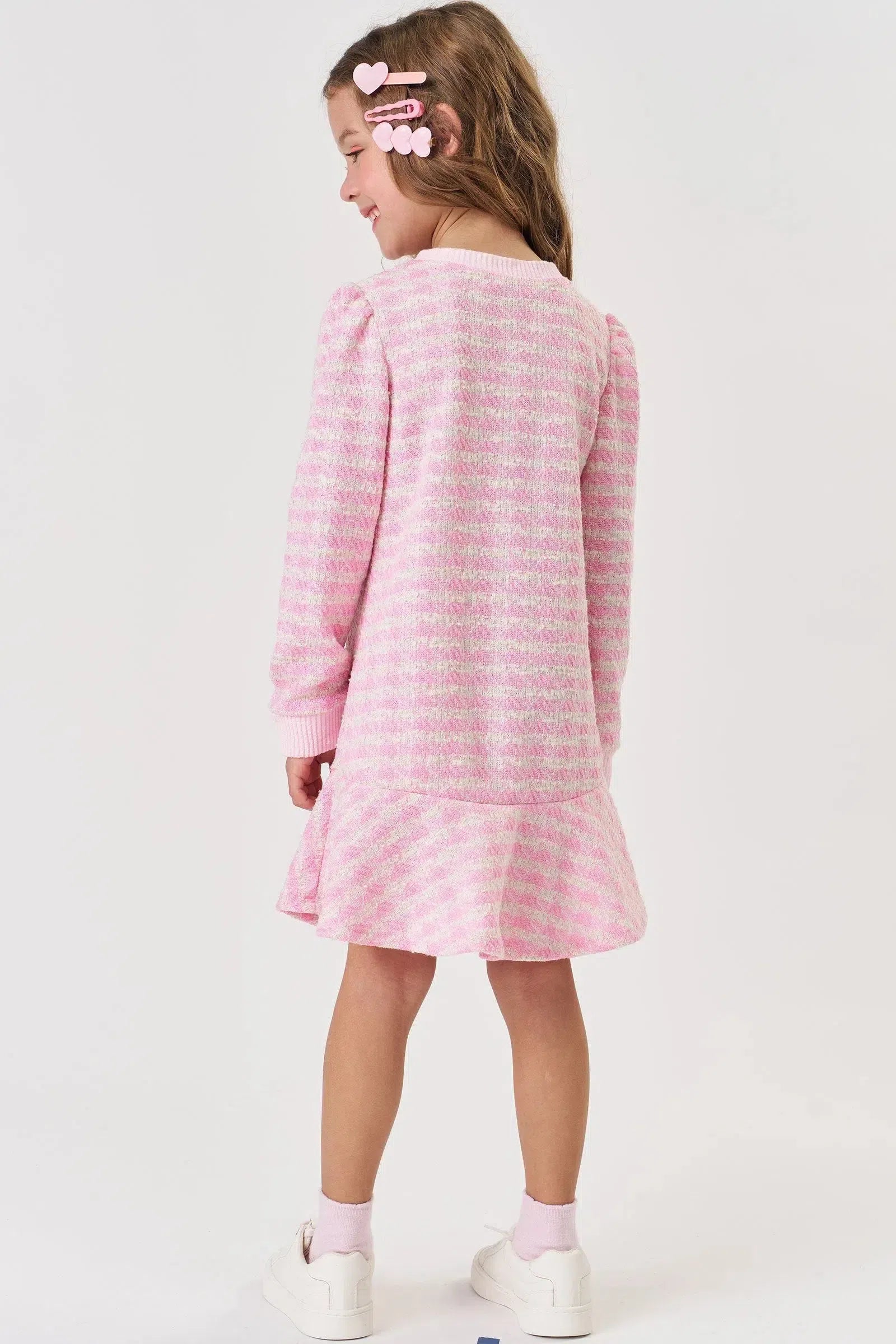 Vestido em Malha Tweed 81924 Kukiê Infantil Menina