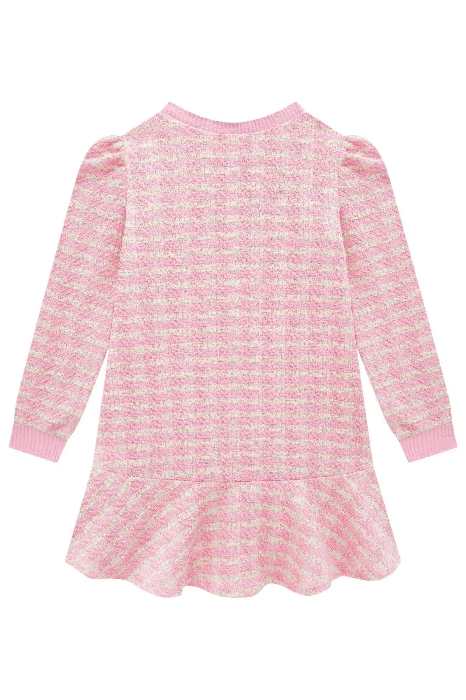 Vestido em Malha Tweed 81924 Kukiê Infantil Menina