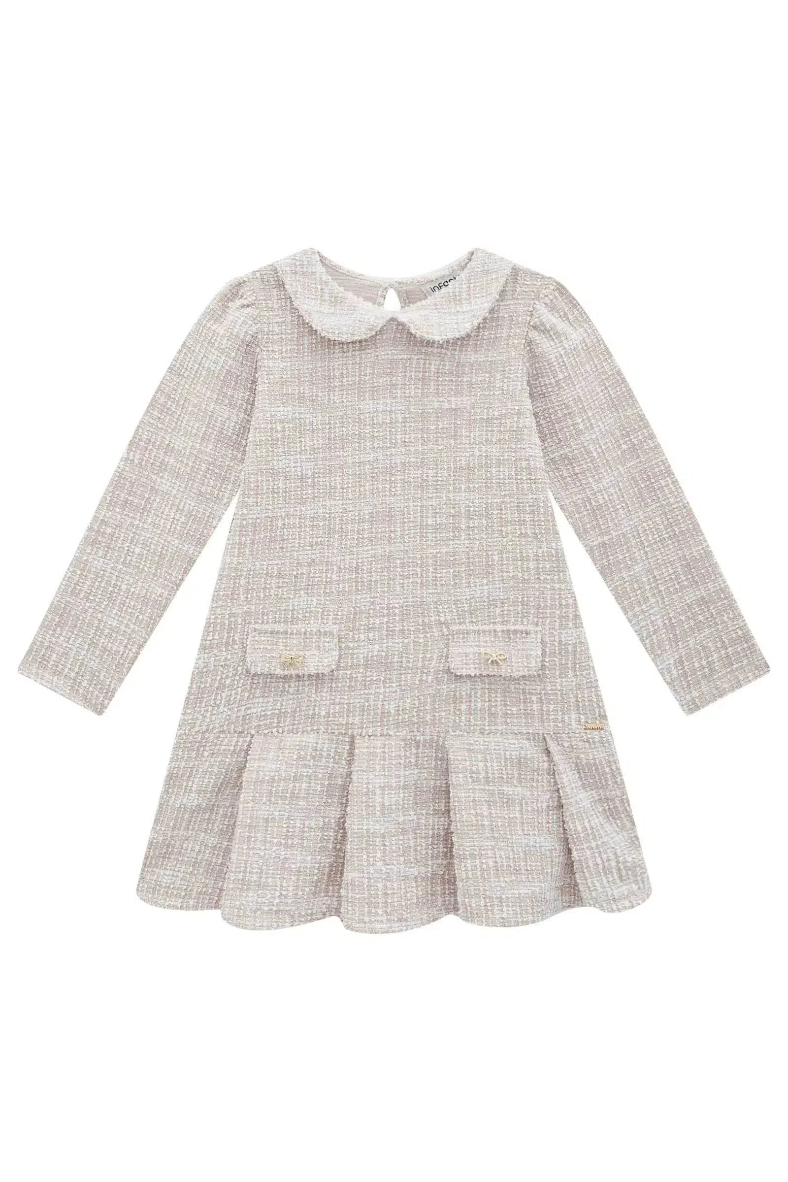 Vestido em Malha Tweed Milano 79366 Infanti Infantil Menina