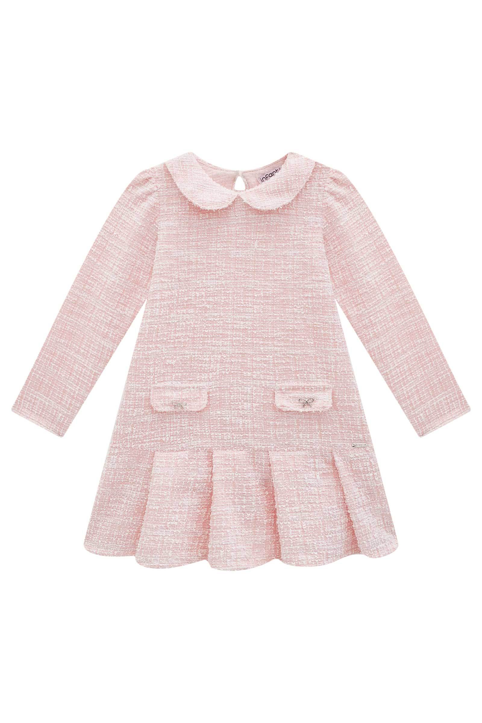 Vestido em Malha Tweed Milano 79366 Infanti Infantil Menina