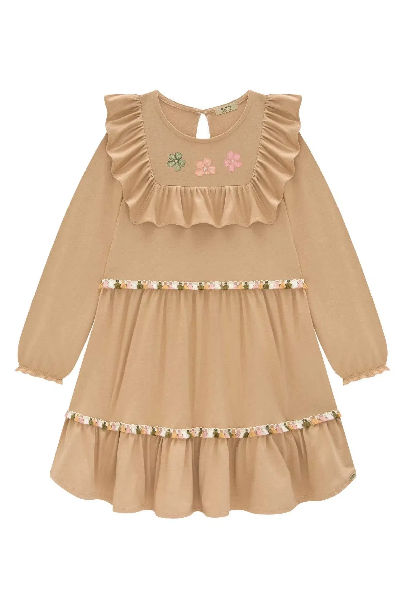 Vestido em Meia Malha 79120 Kukiê Infantil Menina