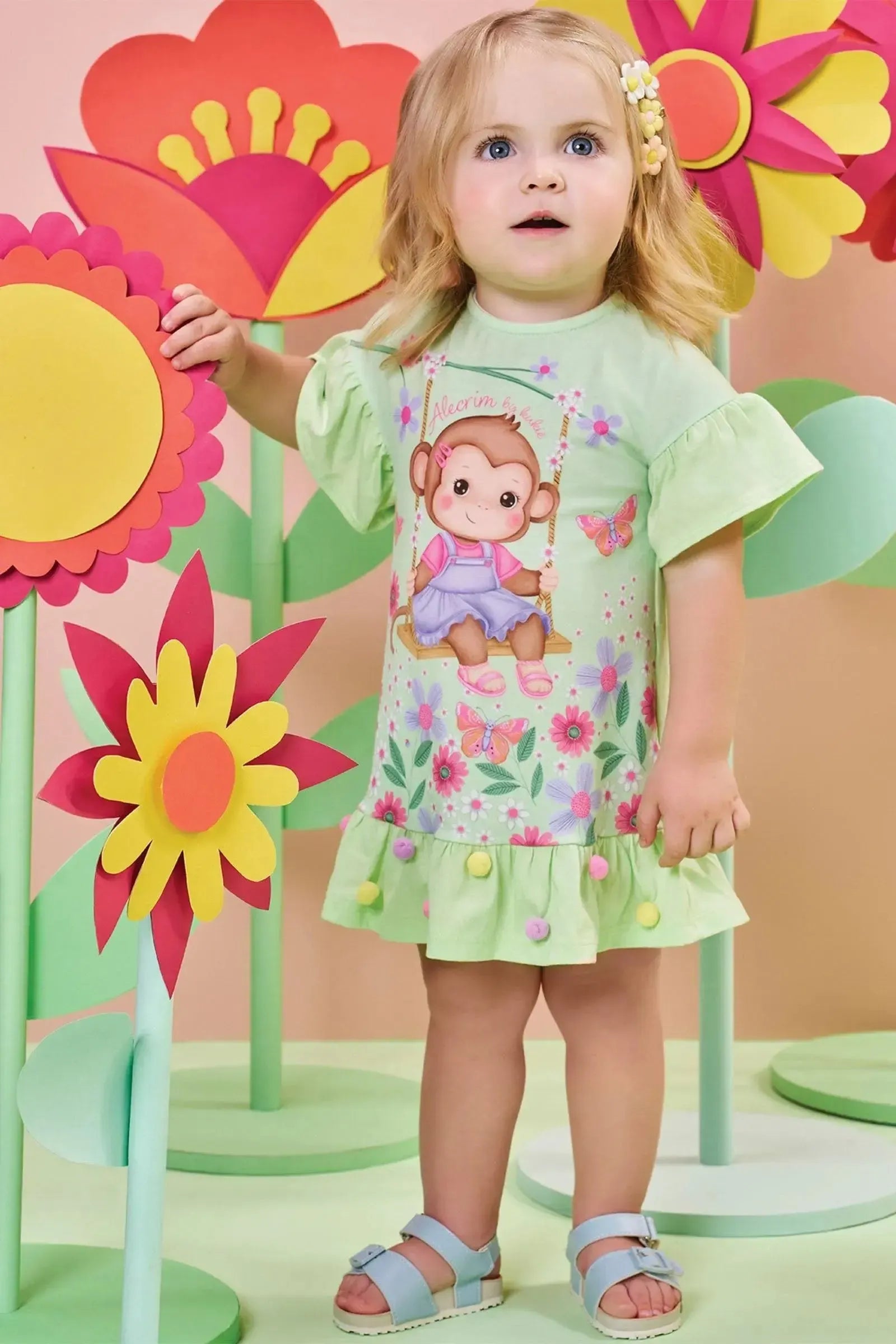Vestido em Meia Malha 85023 Kukiê Bebê Menina