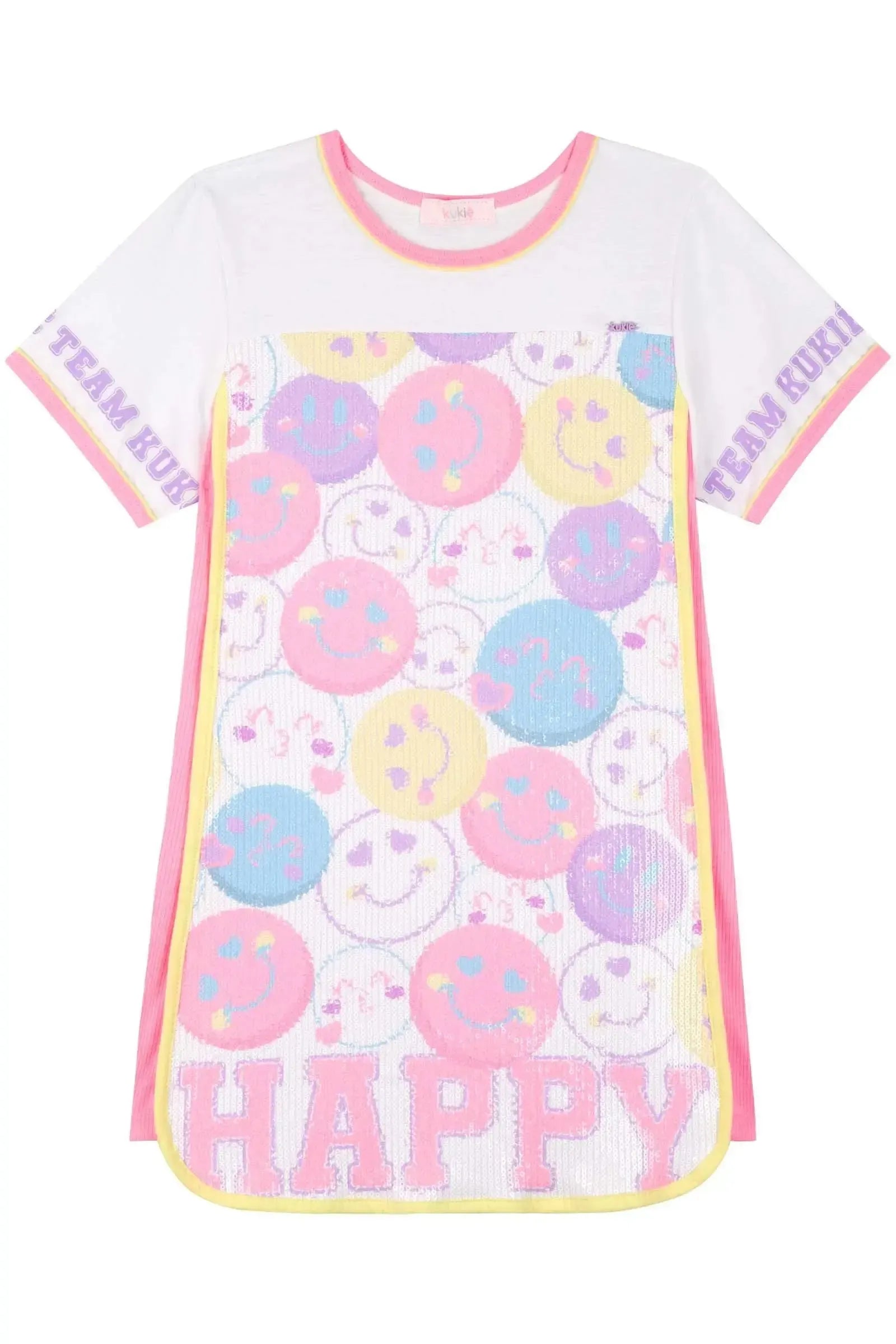 Vestido em Meia Malha e Paetê com Elastano 85793 Kukiê Infantil Menina