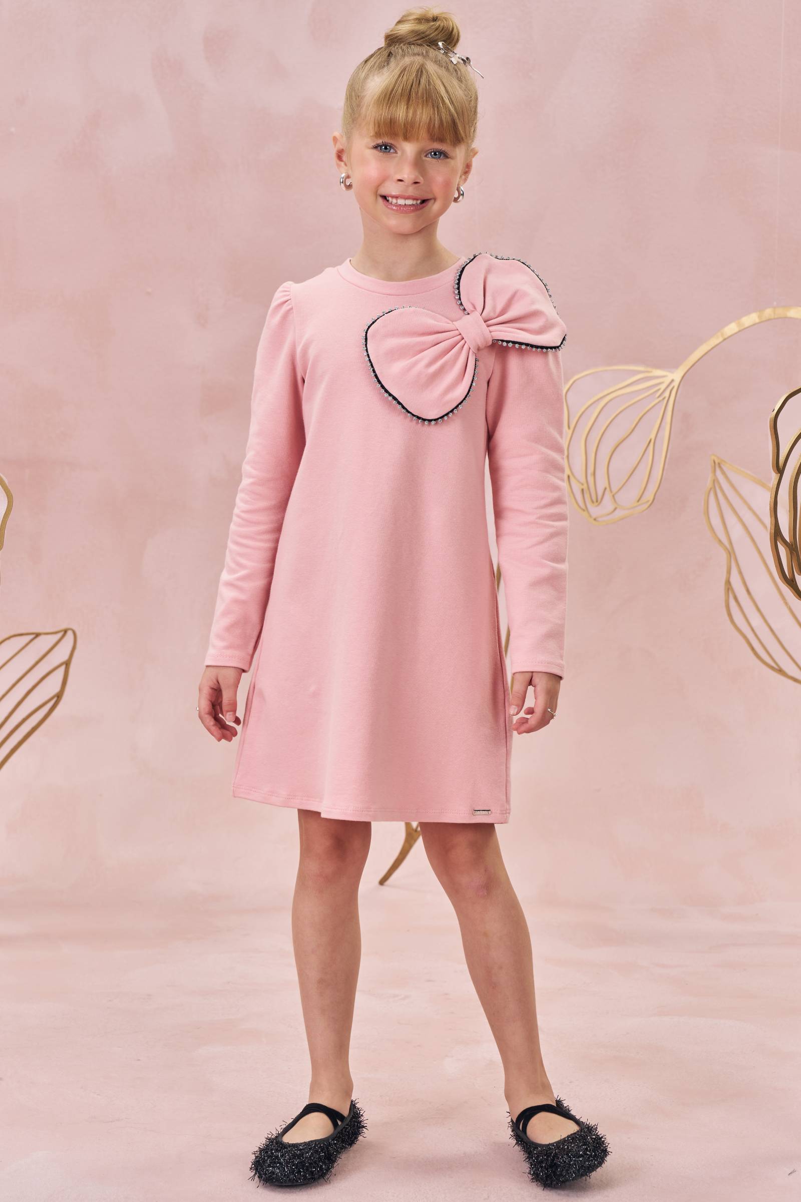 Vestido em Molecotton 80902 Infanti Infantil Menina