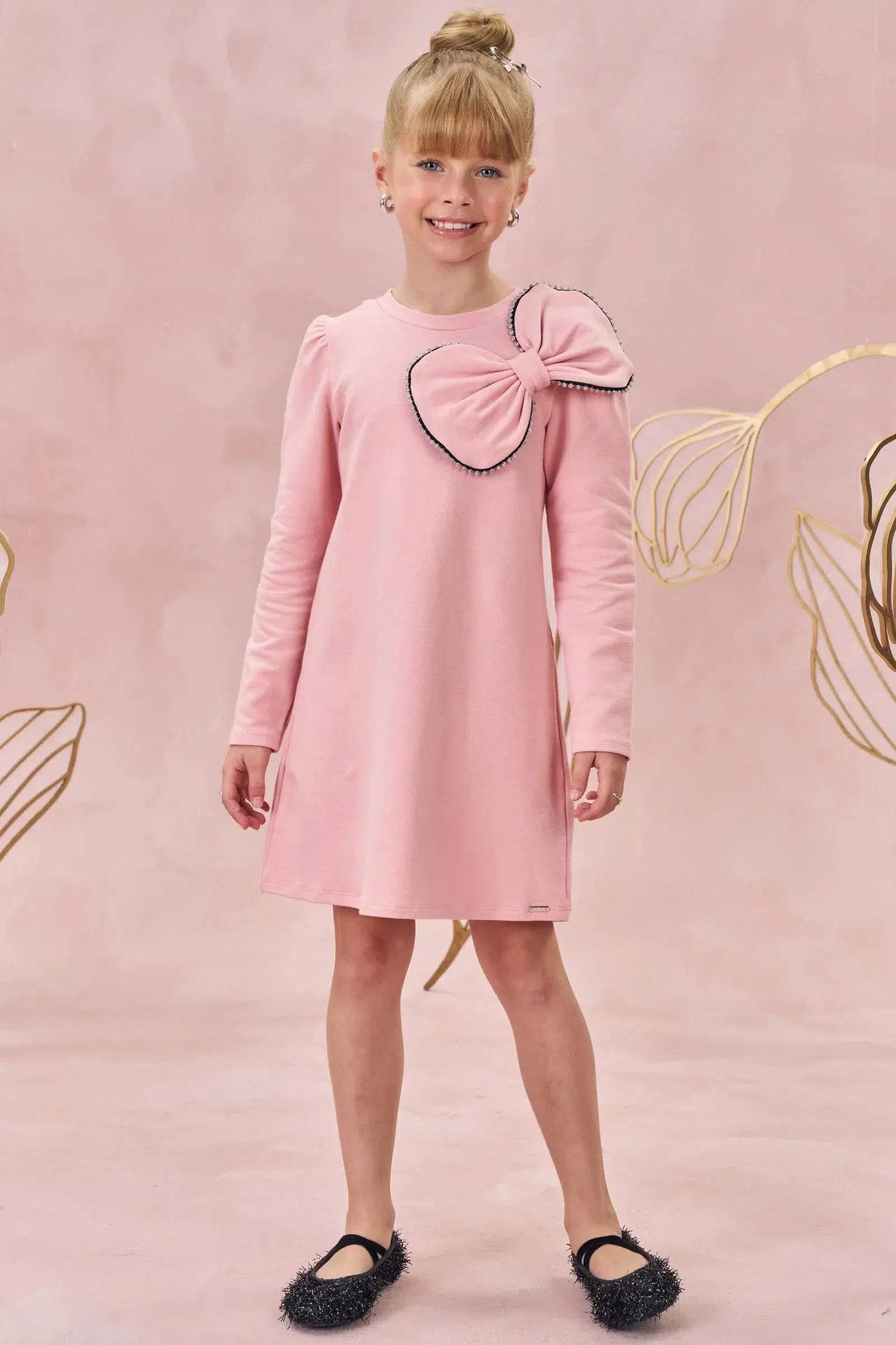 Vestido em Molecotton 80902 Infanti Infantil Menina