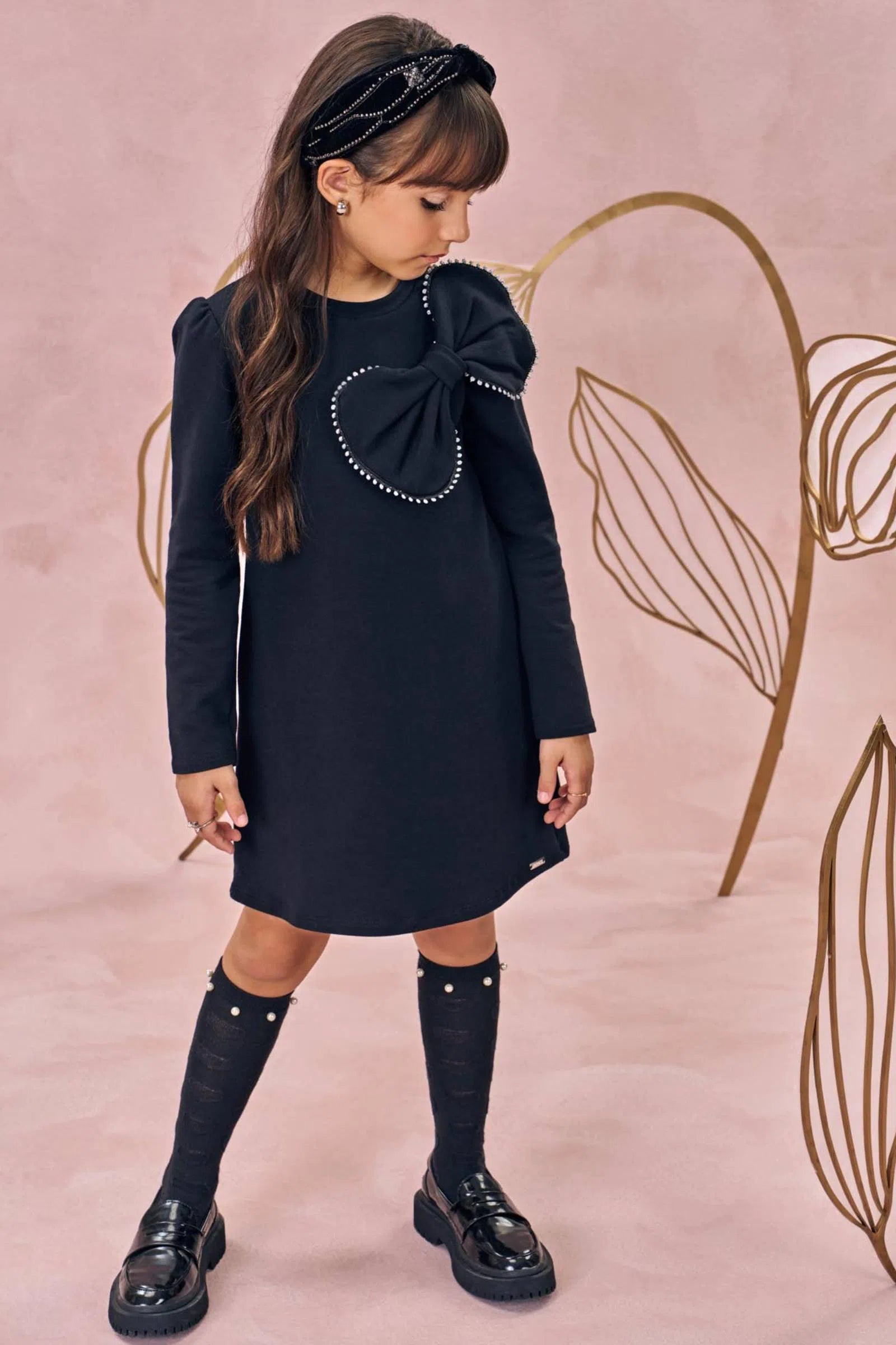 Vestido em Molecotton 80902 Infanti Infantil Menina