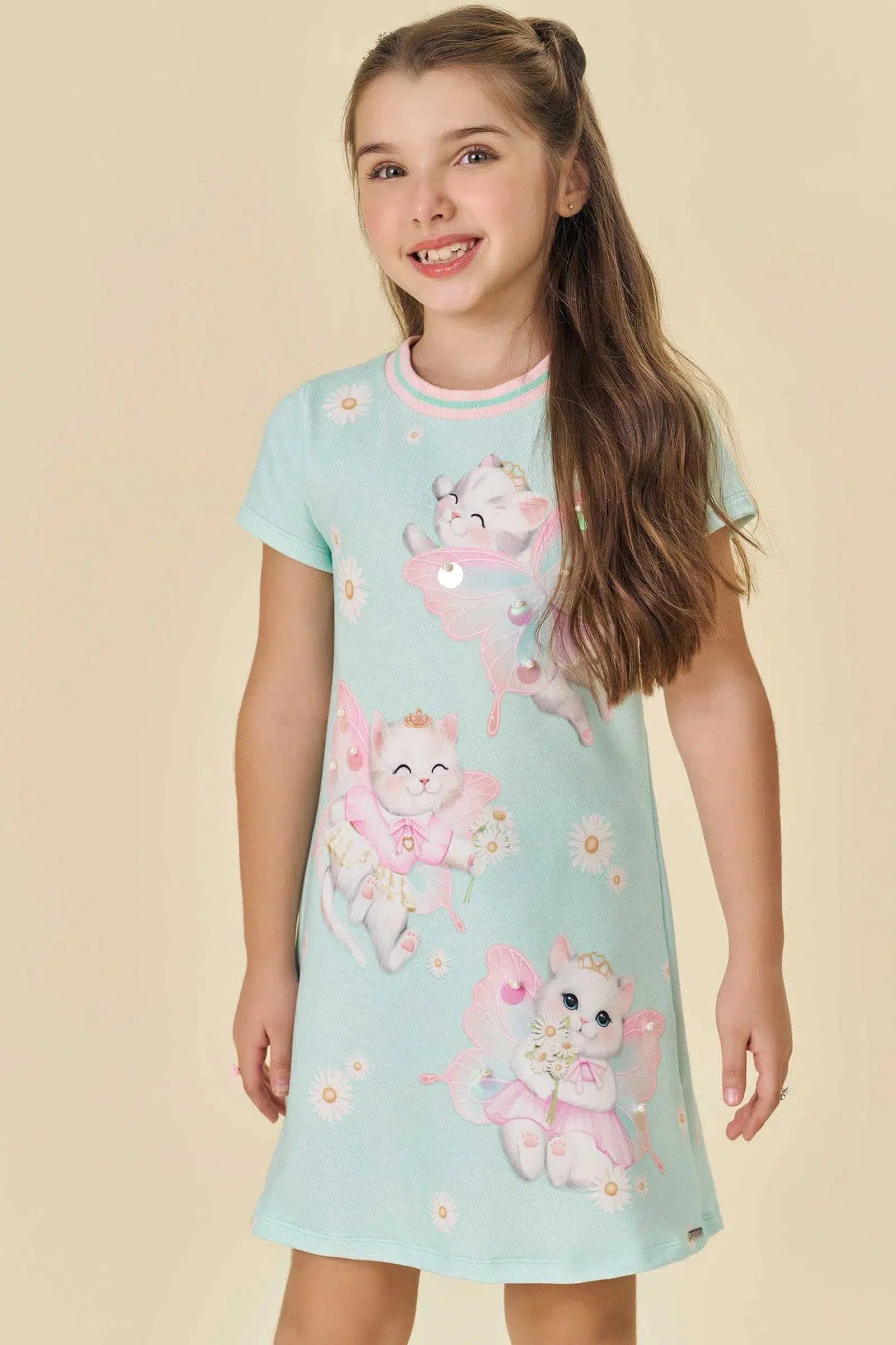 Vestido Infantil em Molecotton 81533 Infanti