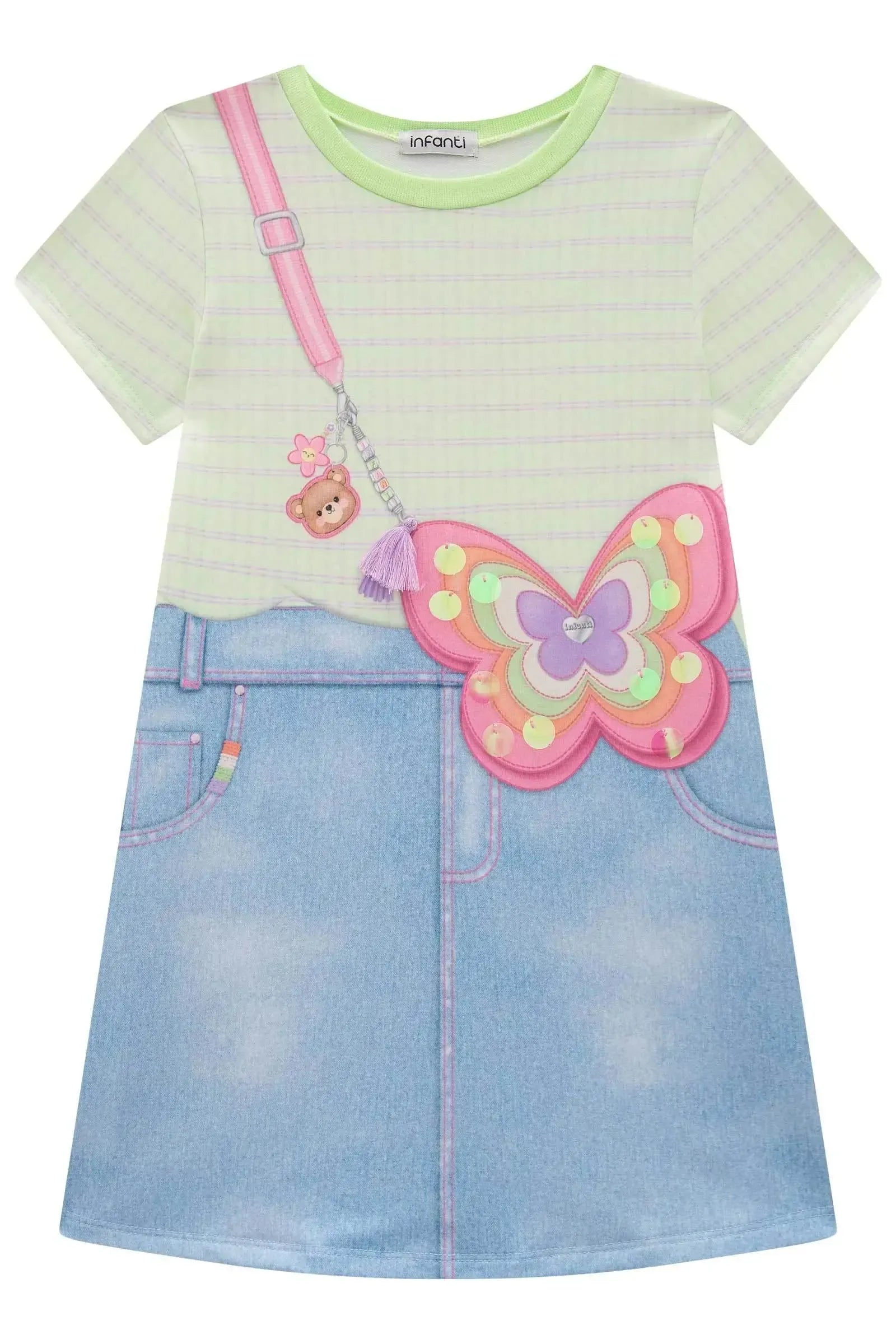 Vestido em Molecotton 83021 Infanti Infantil Menina