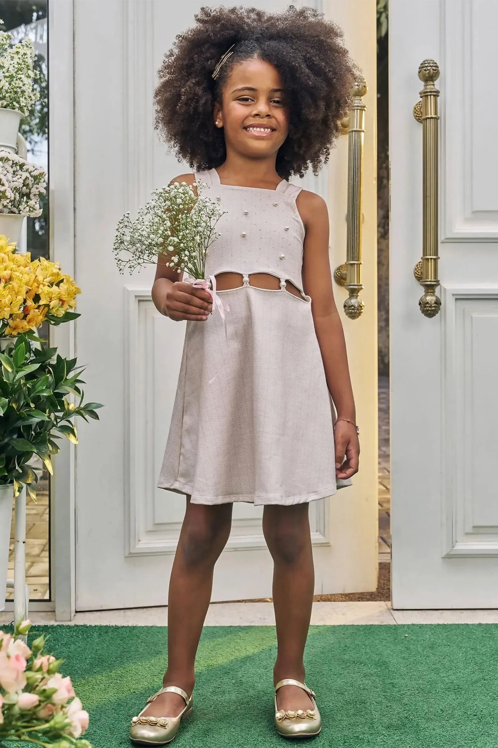 Vestido em Molecotton 83935 Kukiê Infantil Menina