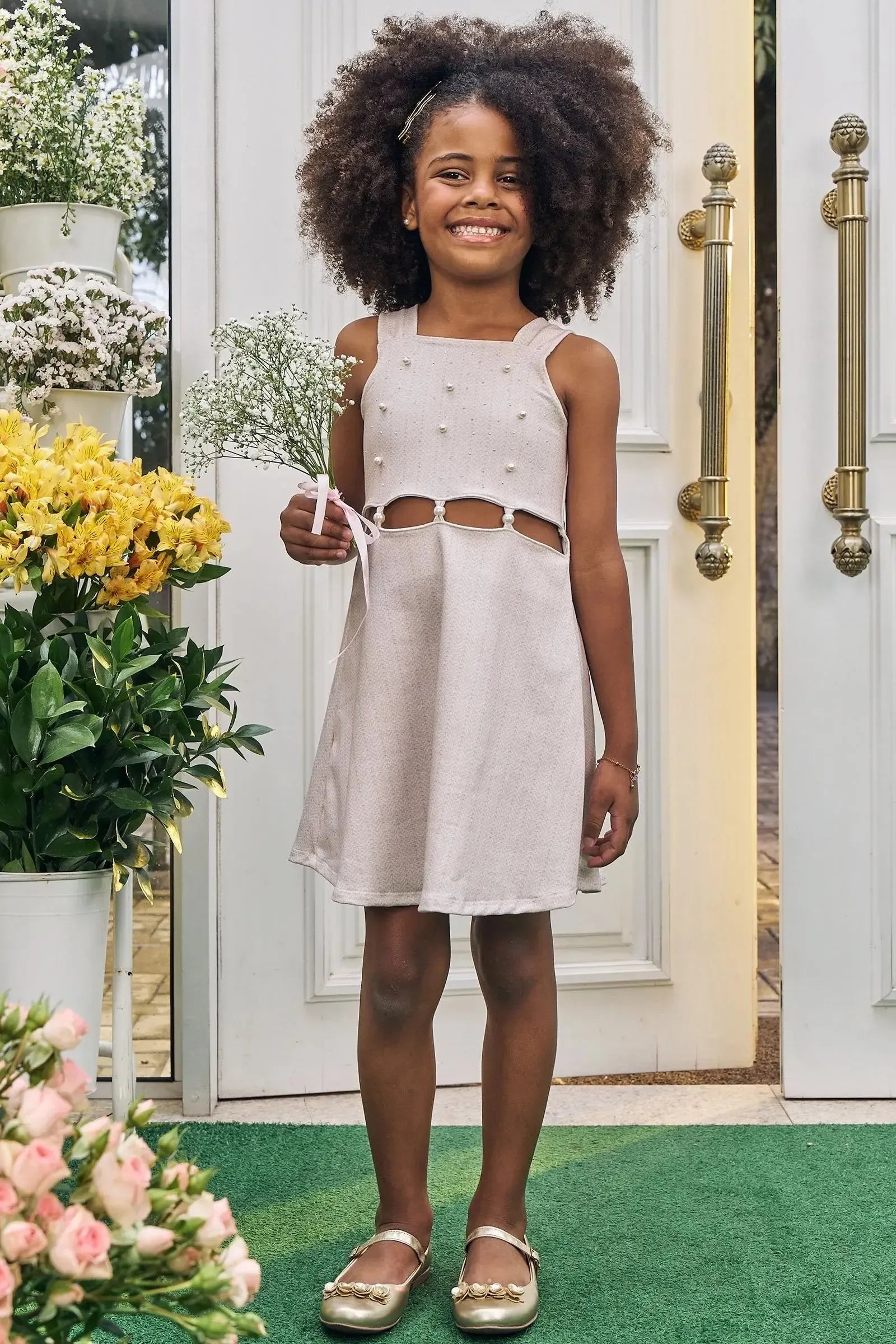 Vestido em Molecotton 83935 Kukiê Infantil Menina