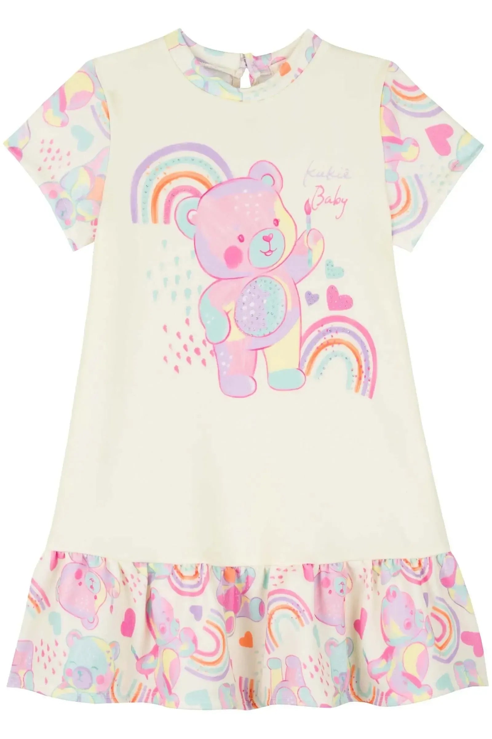 Vestido em Molecotton 84818 Kukiê Bebê Menina