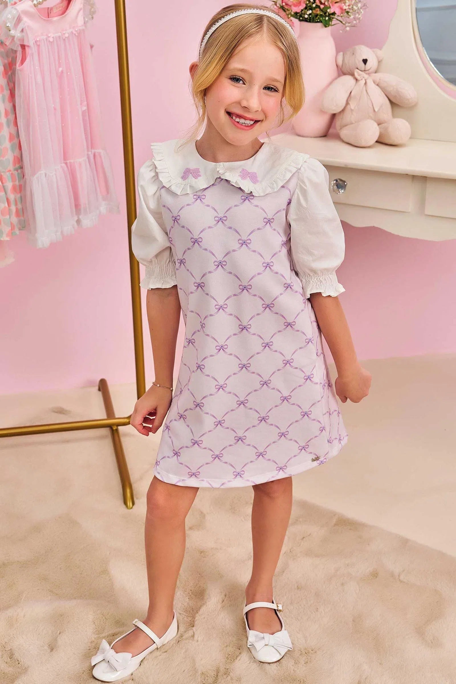 Vestido em Molecotton e Tricoline 75089 Kukiê