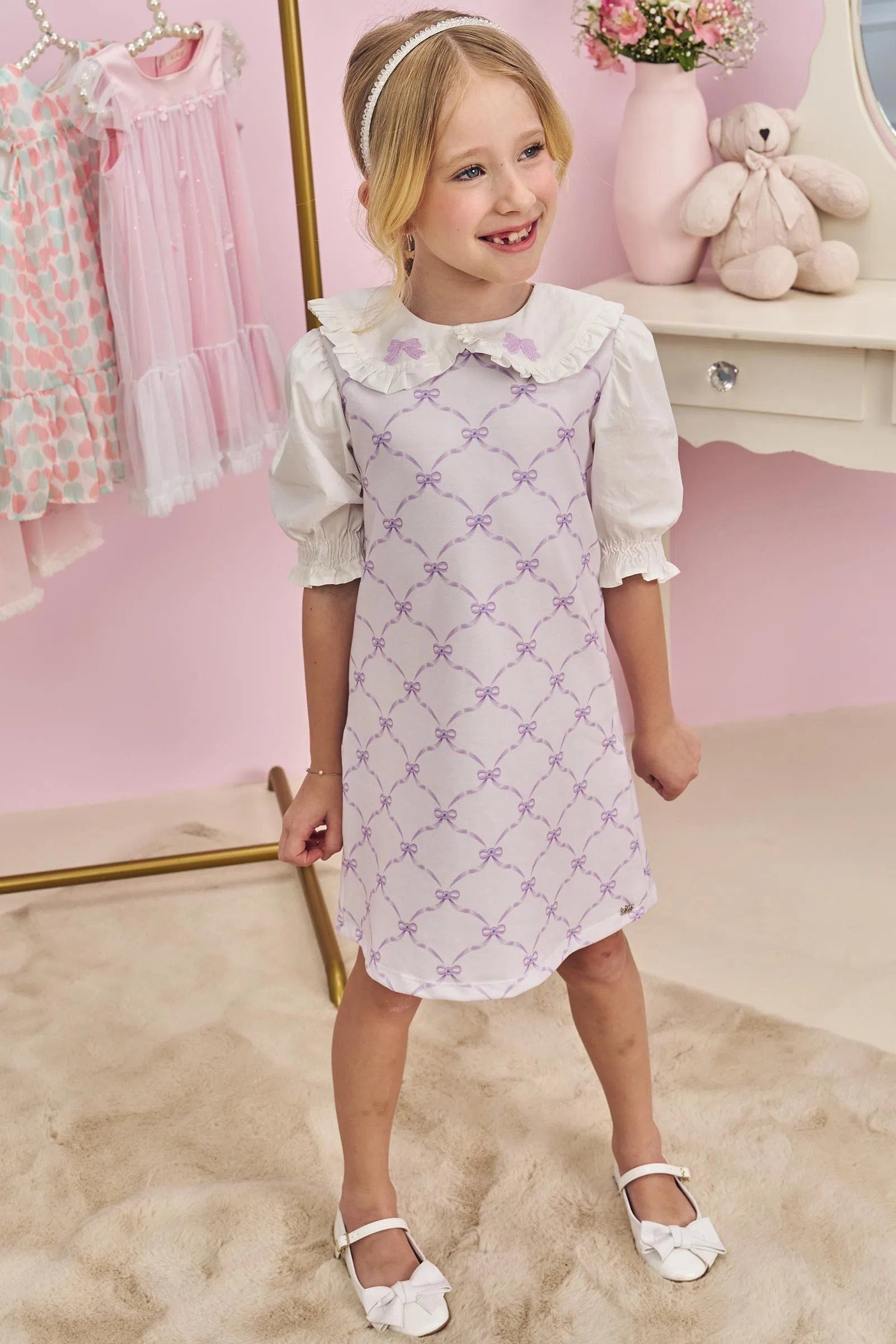 Vestido em Molecotton e Tricoline 75089 Kukiê