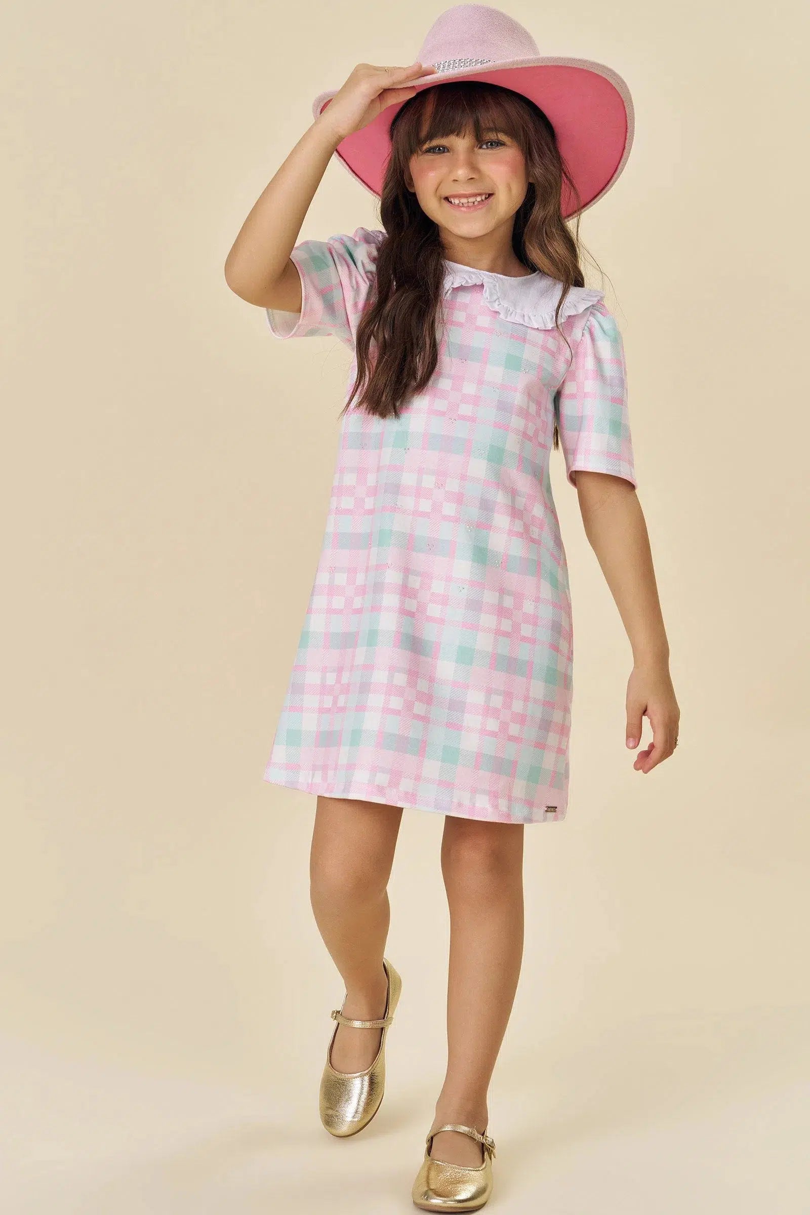 Vestido Infantil em Molecotton e Tricoline 81569 Infanti