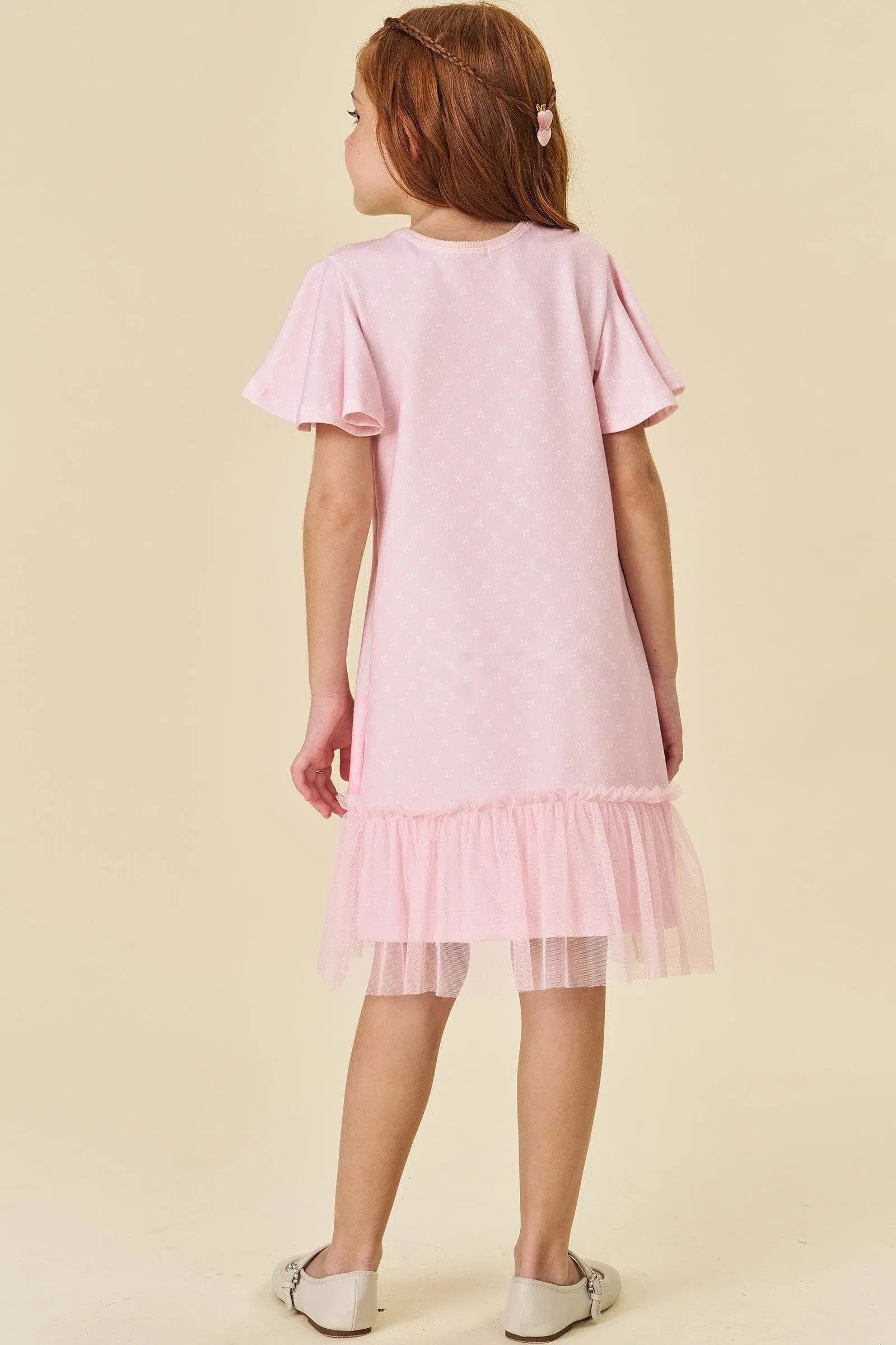 Vestido Infantil em Molecotton e Tule 81640 Infanti