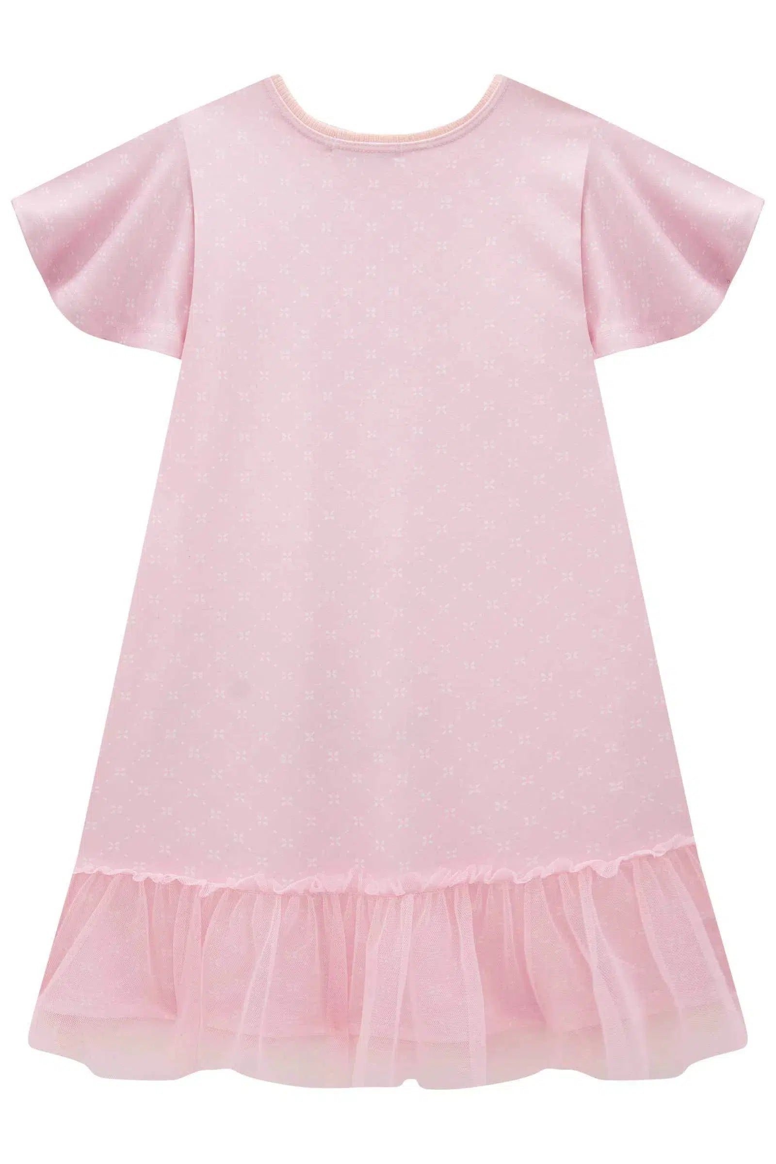 Vestido Infantil em Molecotton e Tule 81640 Infanti