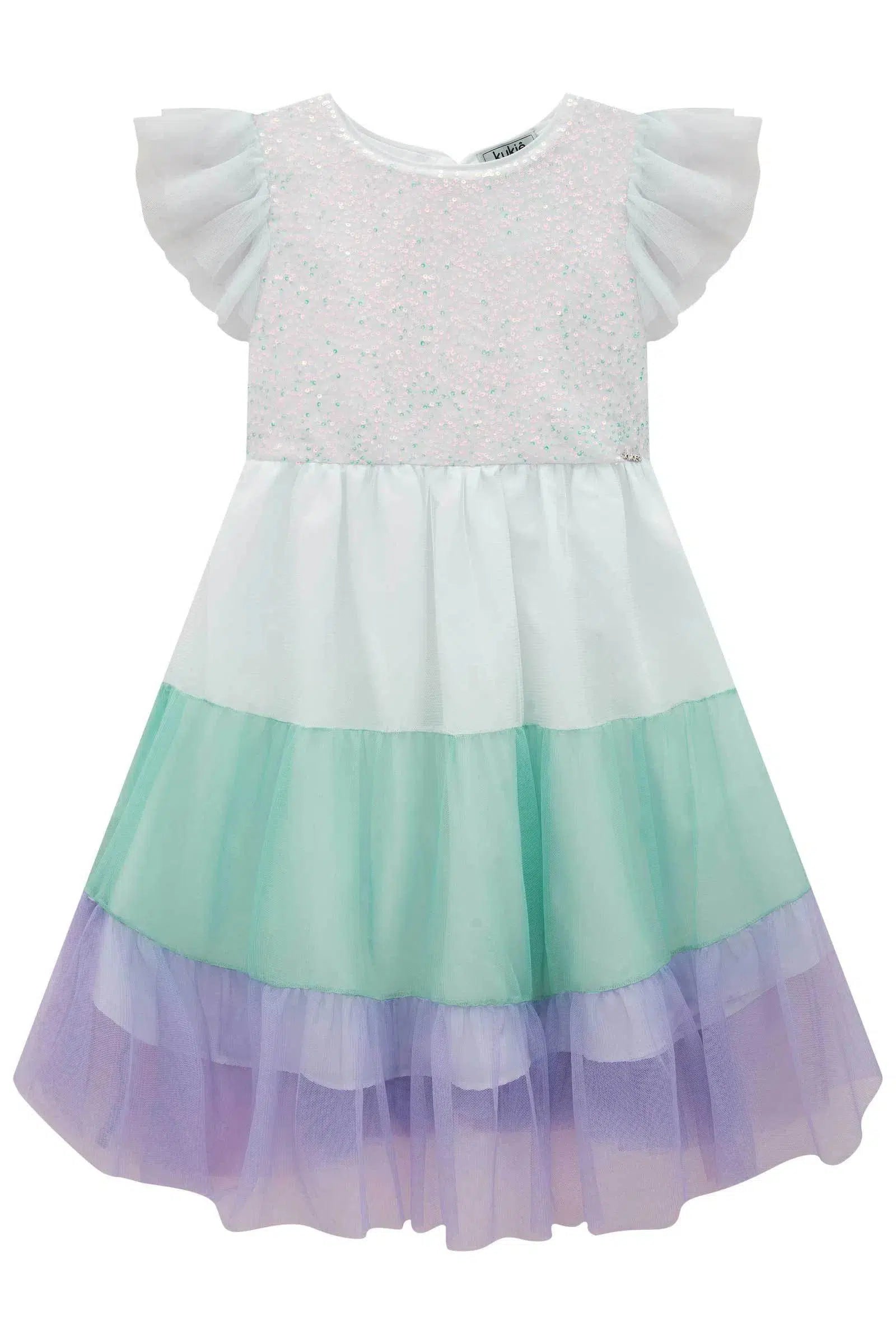 Vestido em Paetê e Tule 75538 Kukiê