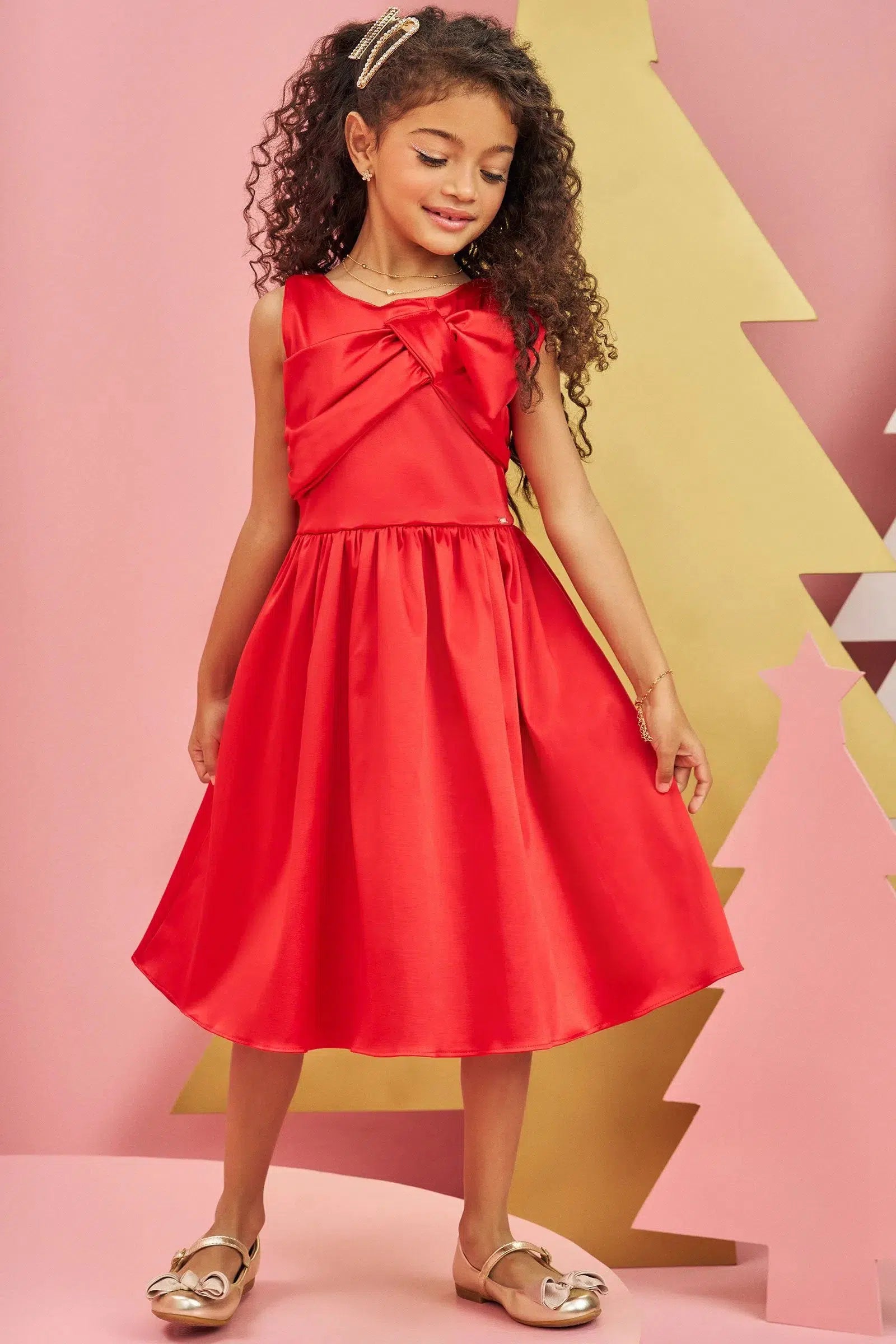 Vestido em Super Cetim 75217 Infanti