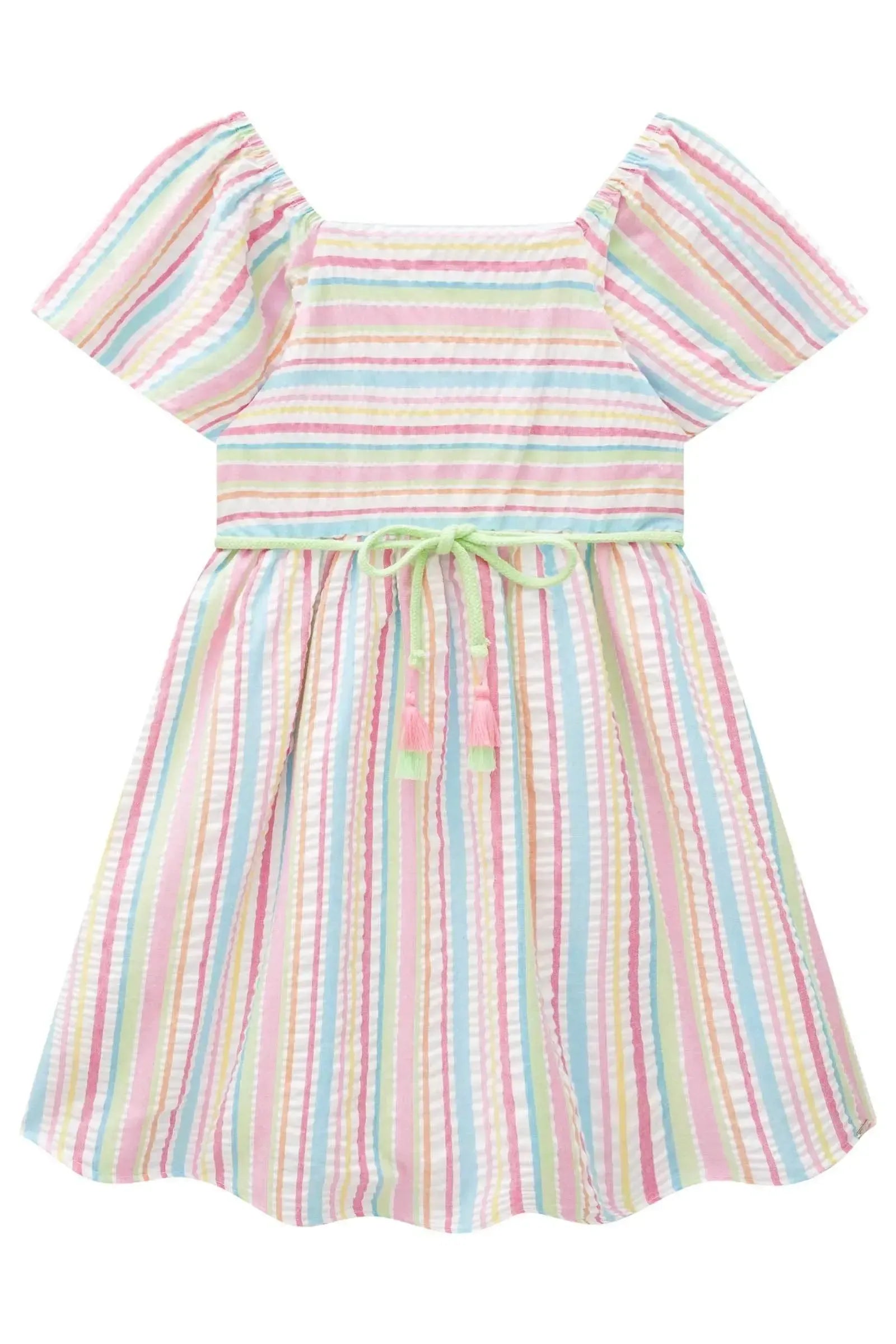 Vestido em Tecido Rainbow 82841 Infanti Infantil Menina