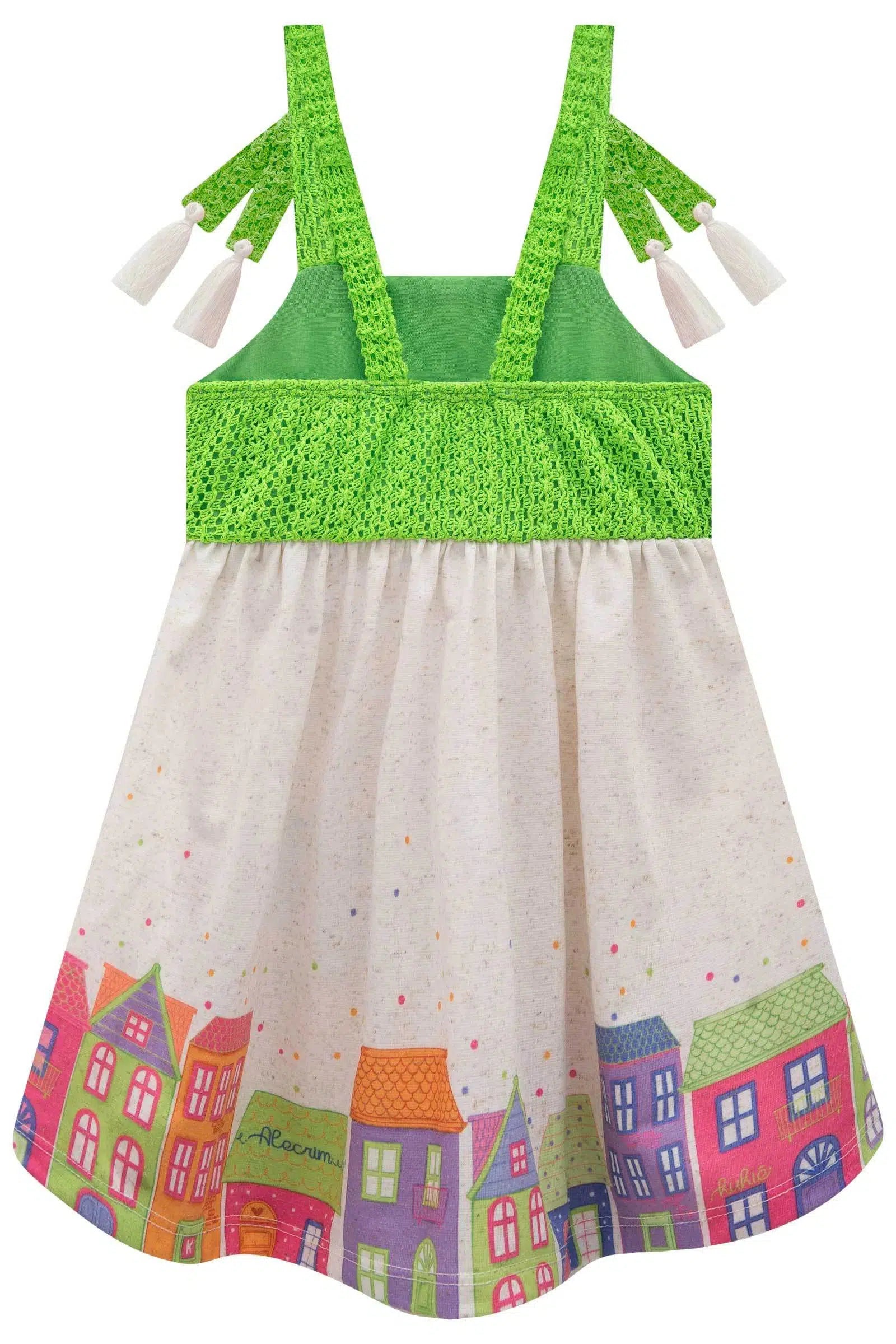 Vestido em Tecido Tricot e Cotton Linho 77285 Kukiê