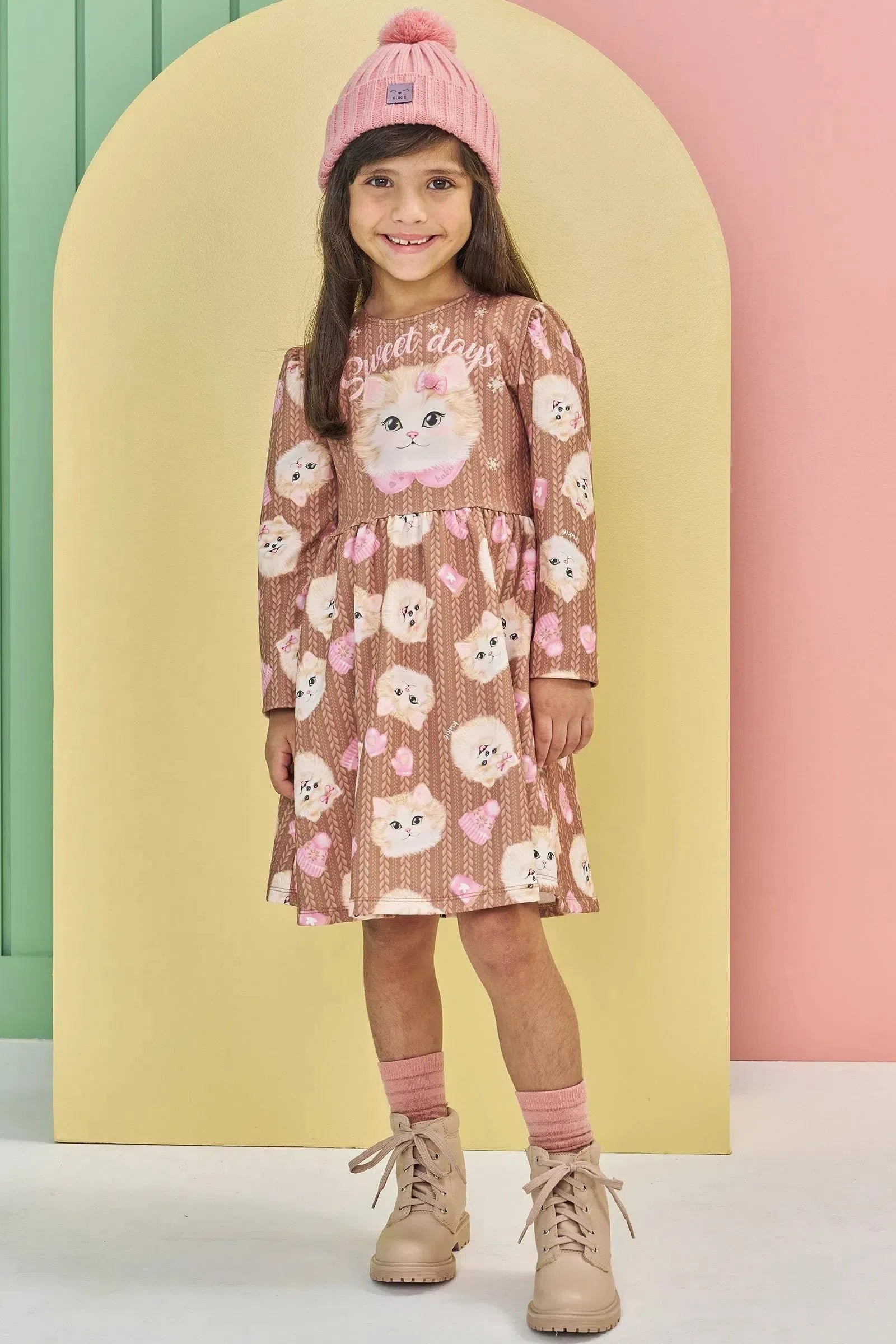 Vestido em Termoskin 79869 Kukiê Infantil Menina