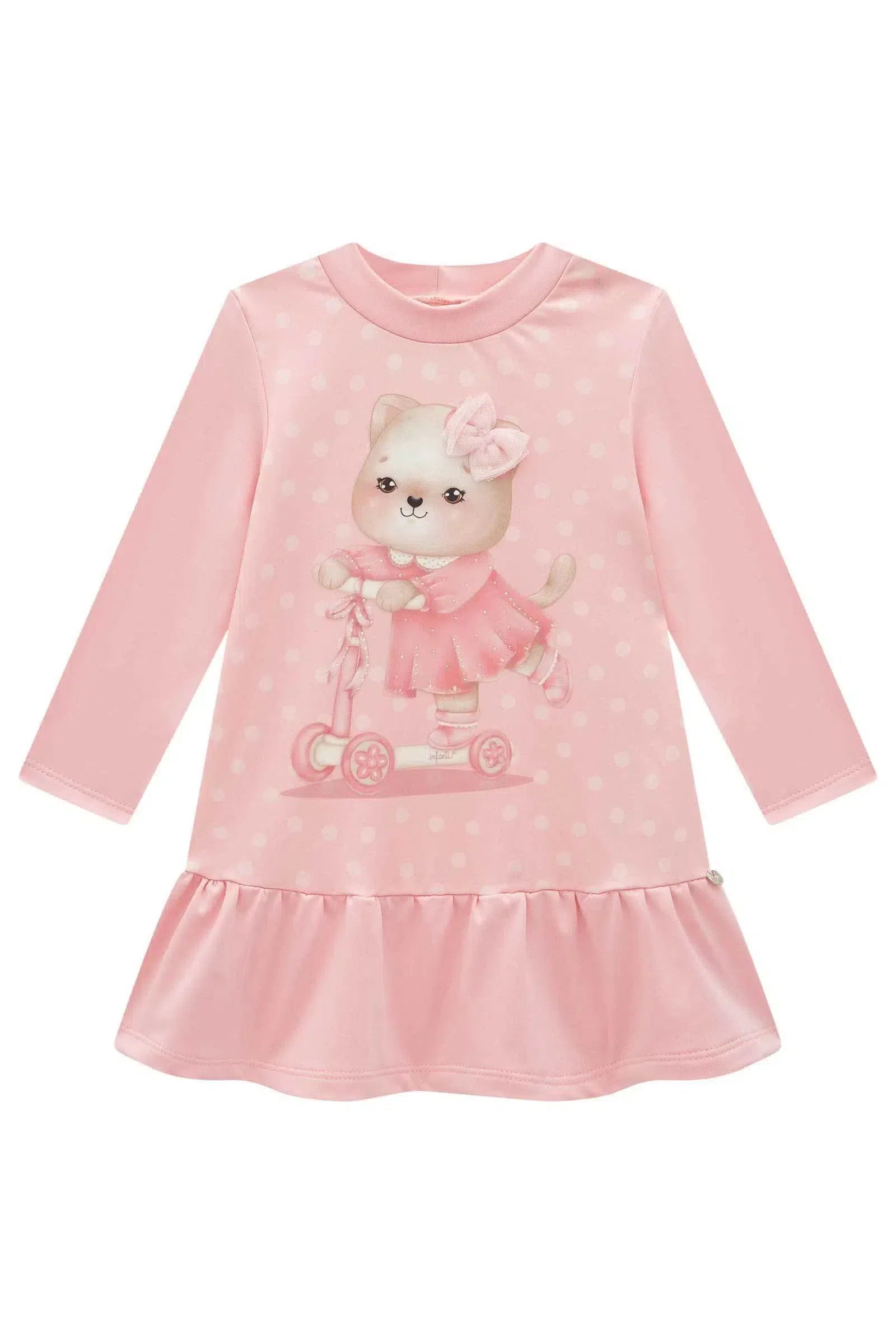 Vestido em Termoskin Peluciado 80070 Infanti Bebê Menina