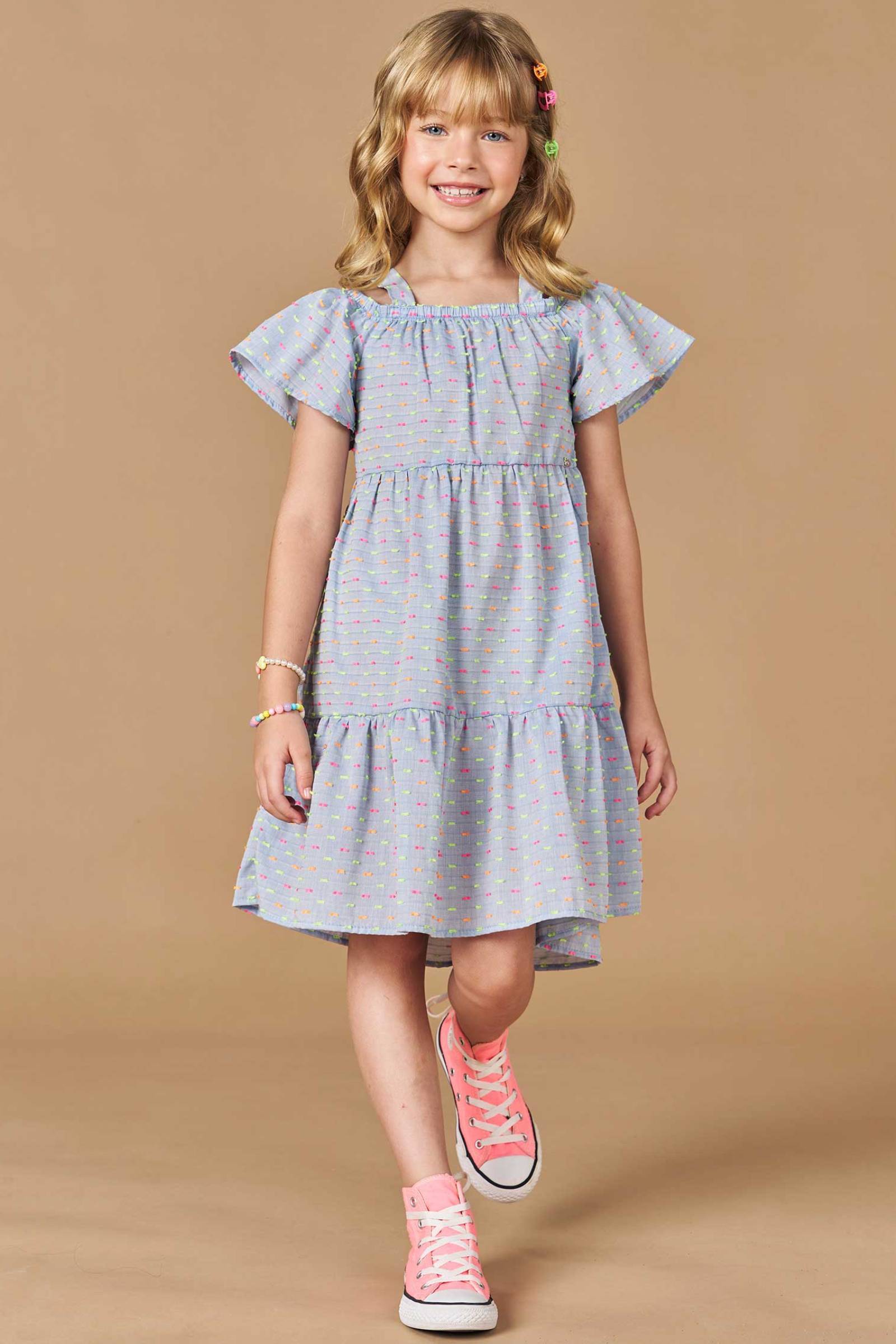 Vestido em Tricoline Dots 78310 Kukiê