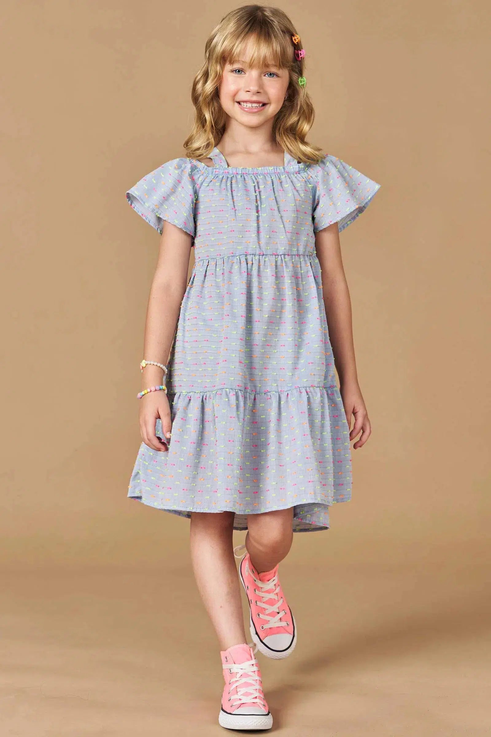 Vestido em Tricoline Dots 78310 Kukiê