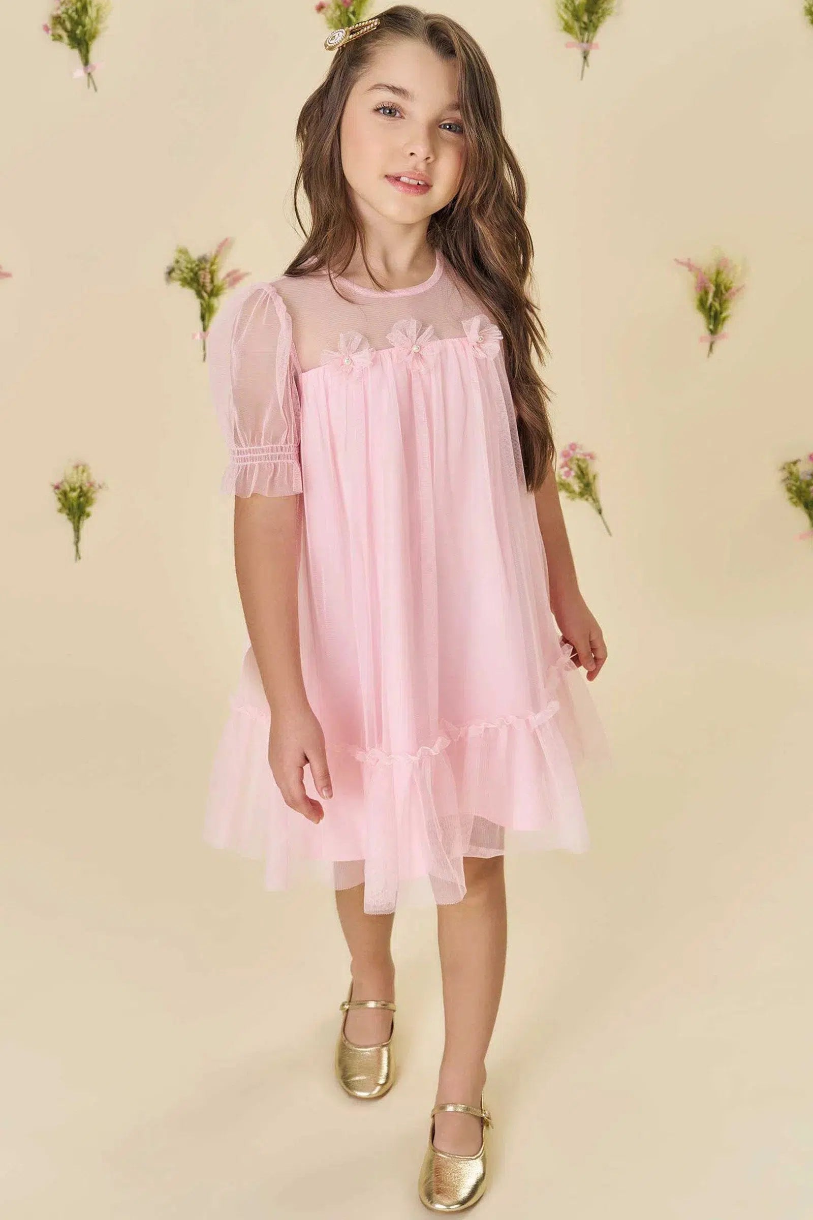 Vestido Infantil em Tule 81780 Infanti