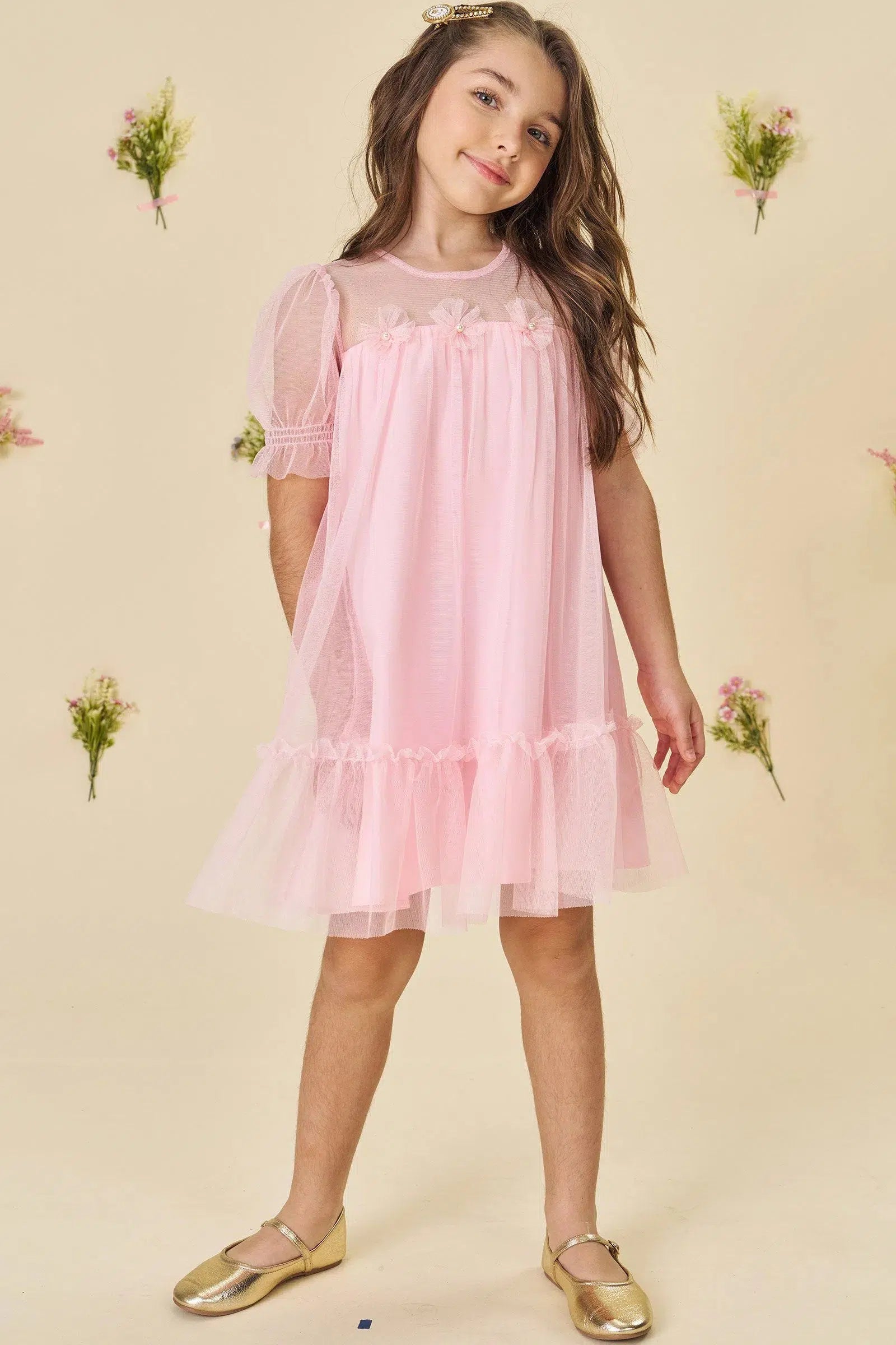 Vestido Infantil em Tule 81780 Infanti